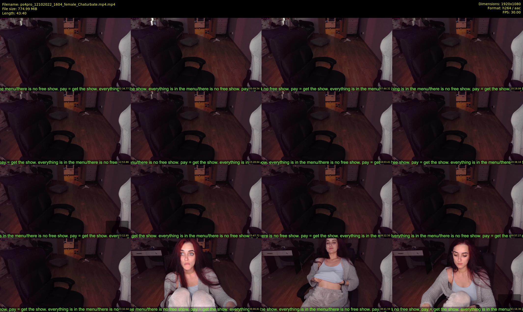 ps4pro — 44 minute Chaturbate female cam show recording, 1080p, Oct 12, 2022