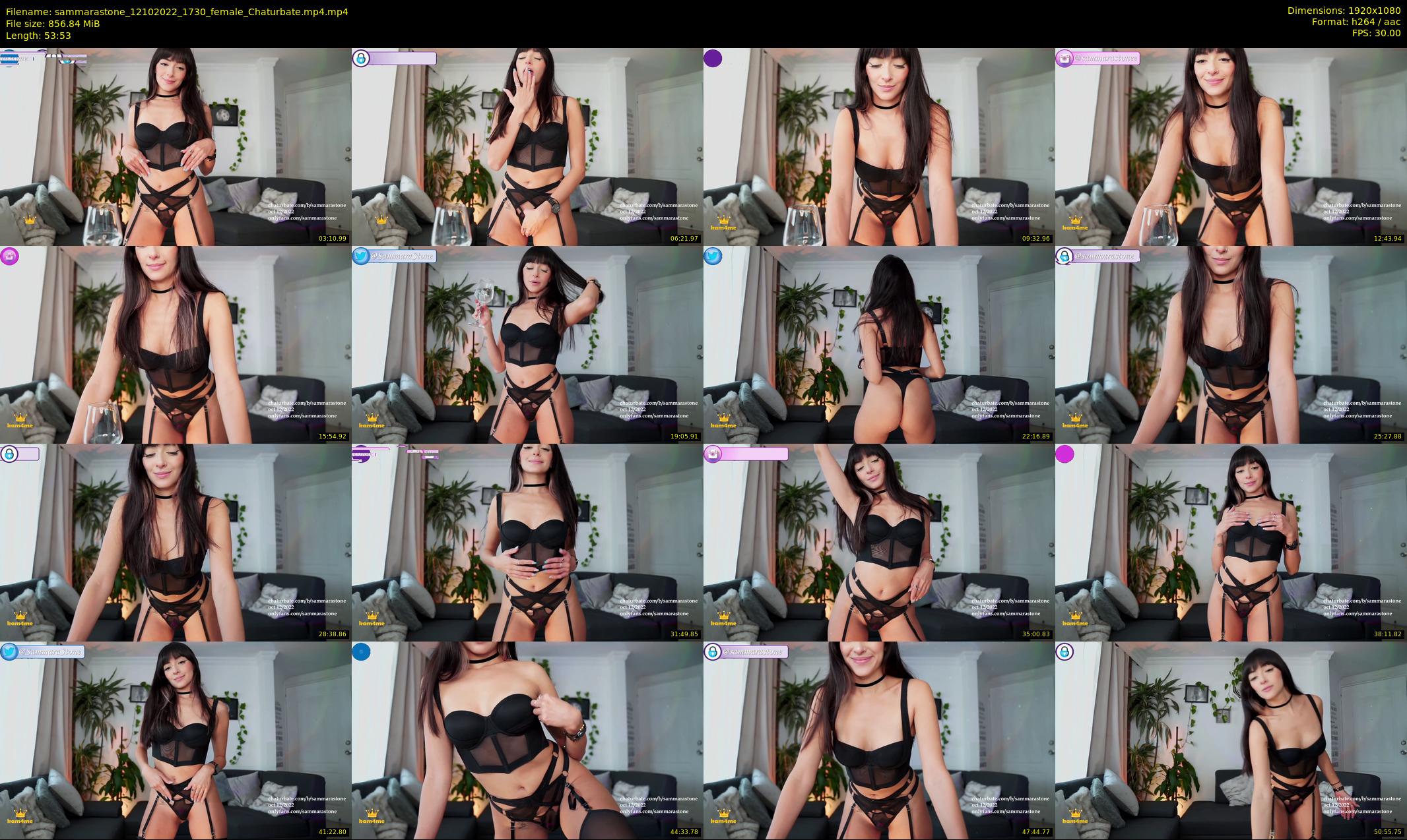 sammarastone — 54 minute Chaturbate female cam show recording, 1080p, Oct 12, 2022