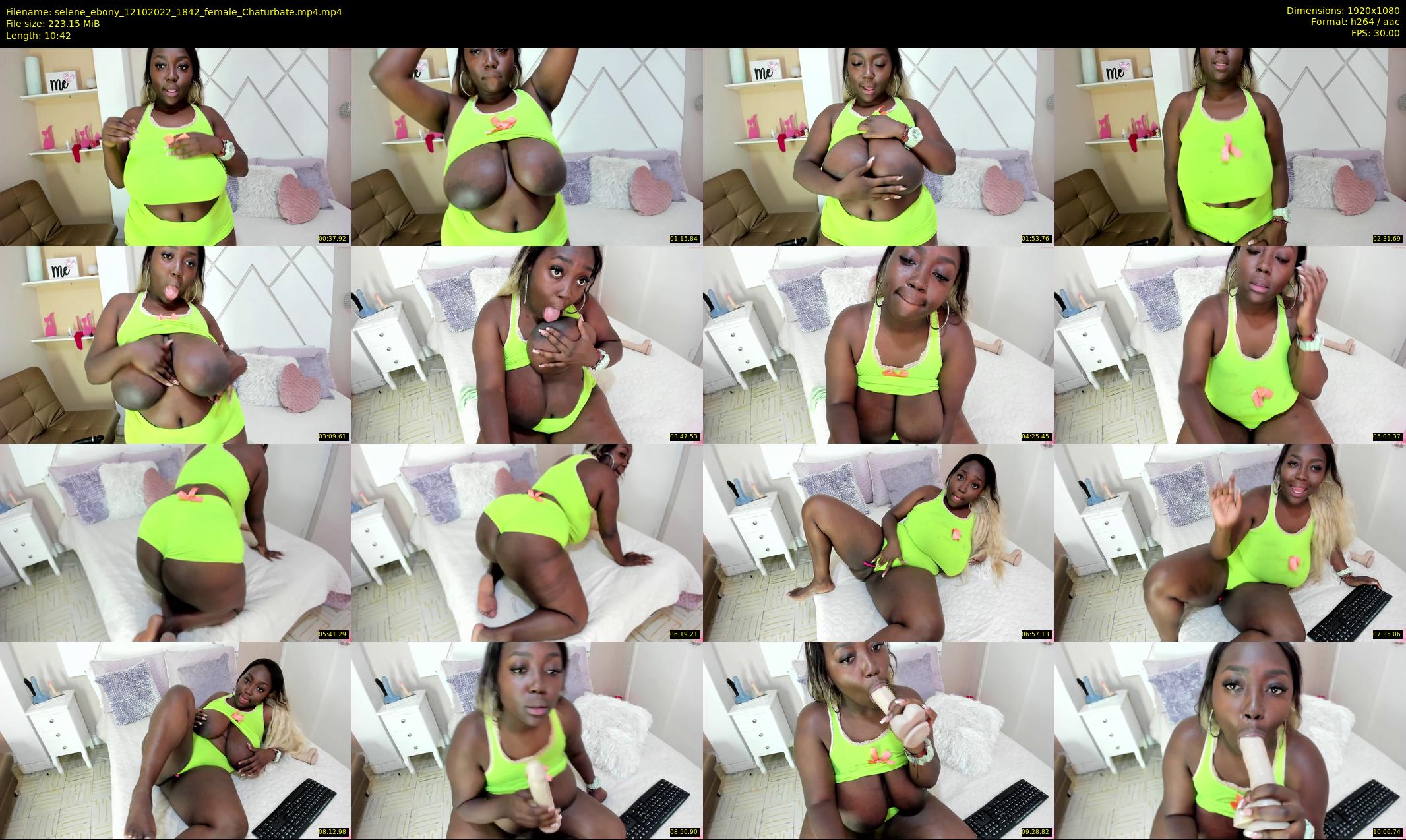 selene_ebony — 11 minute Chaturbate female cam show recording, 1080p, Oct 12, 2022
