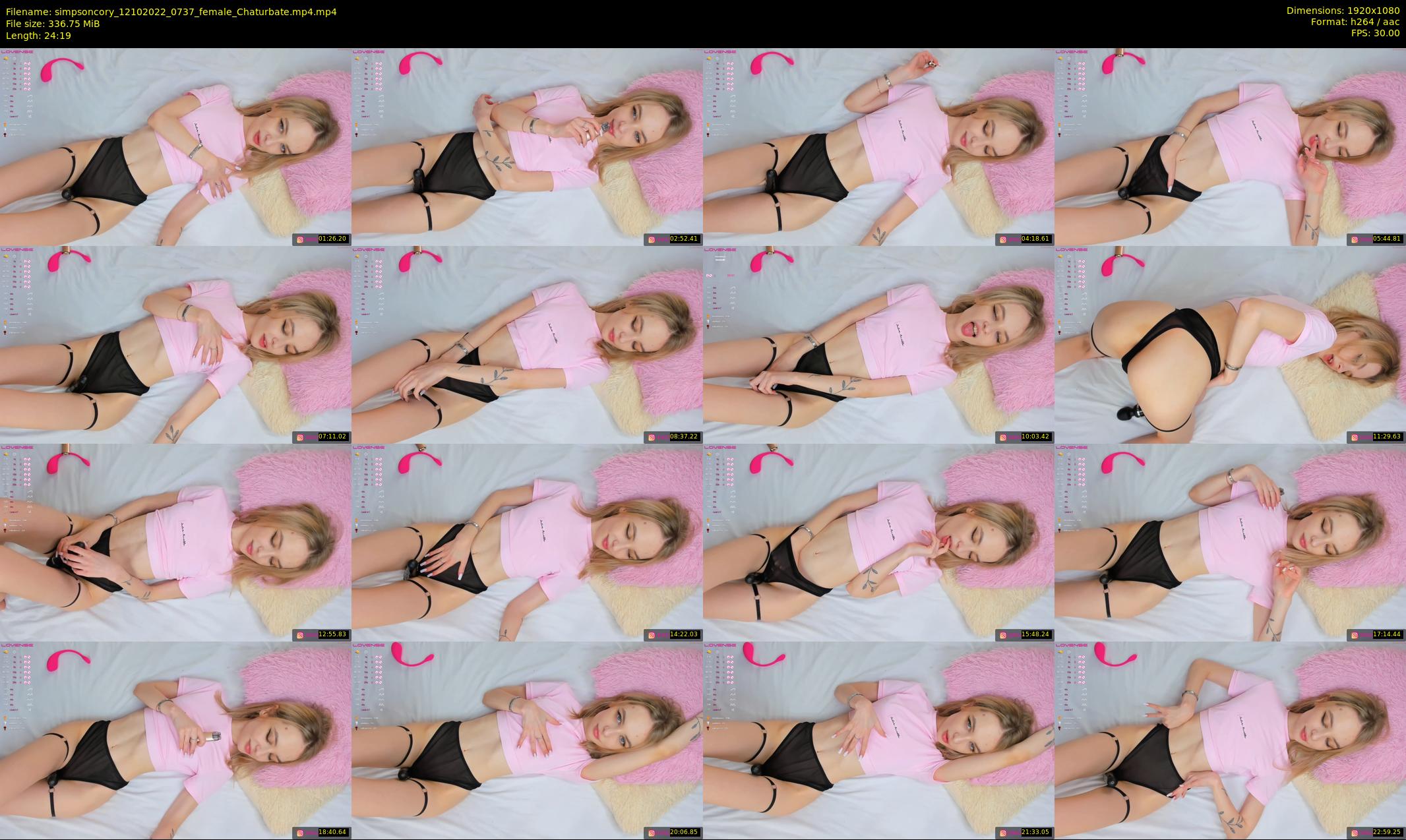 simpsoncory — 25 minute Chaturbate female cam show recording, 1080p, Oct 12, 2022
