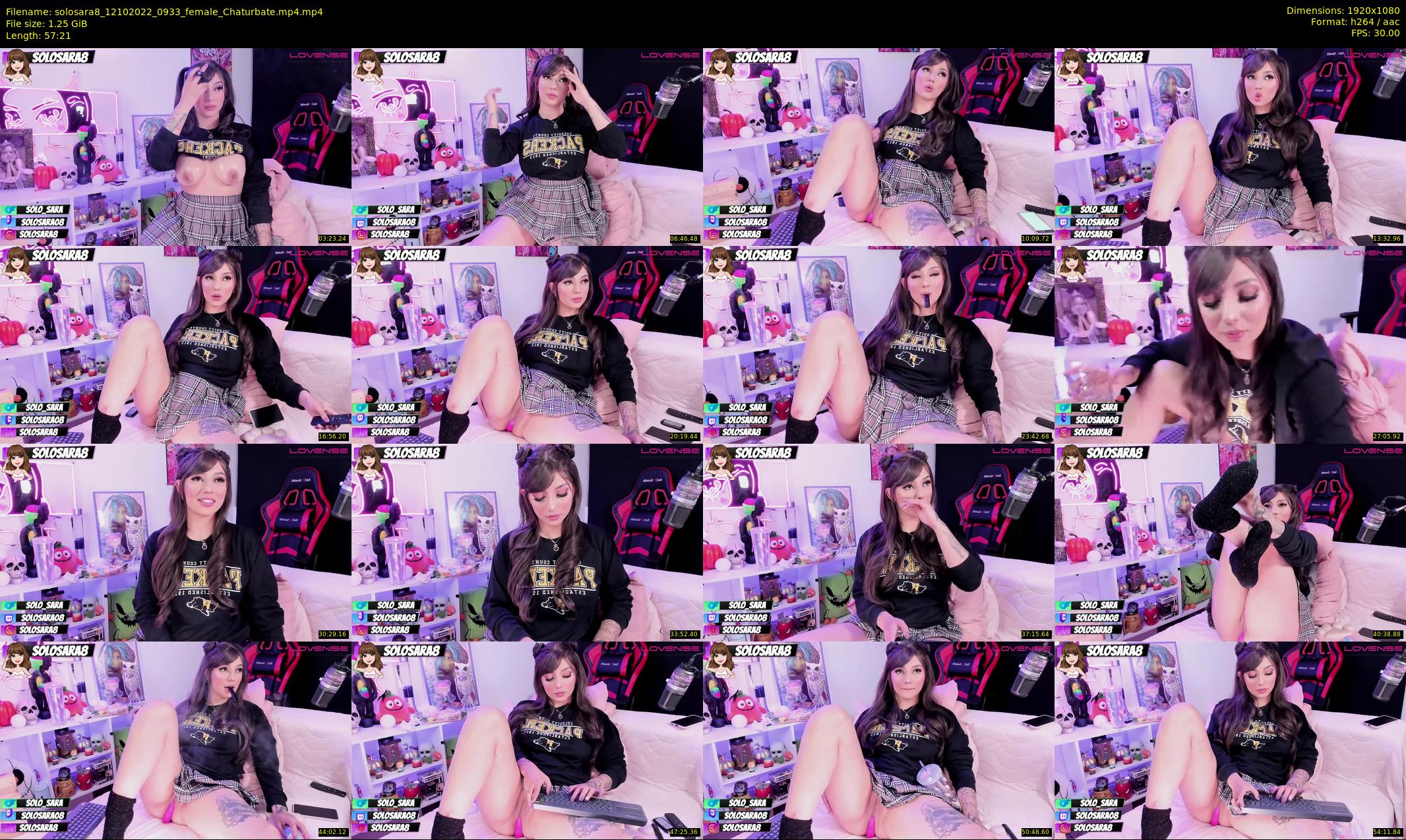solosara8 — 58 minute Chaturbate female cam show recording, 1080p, Oct 12, 2022