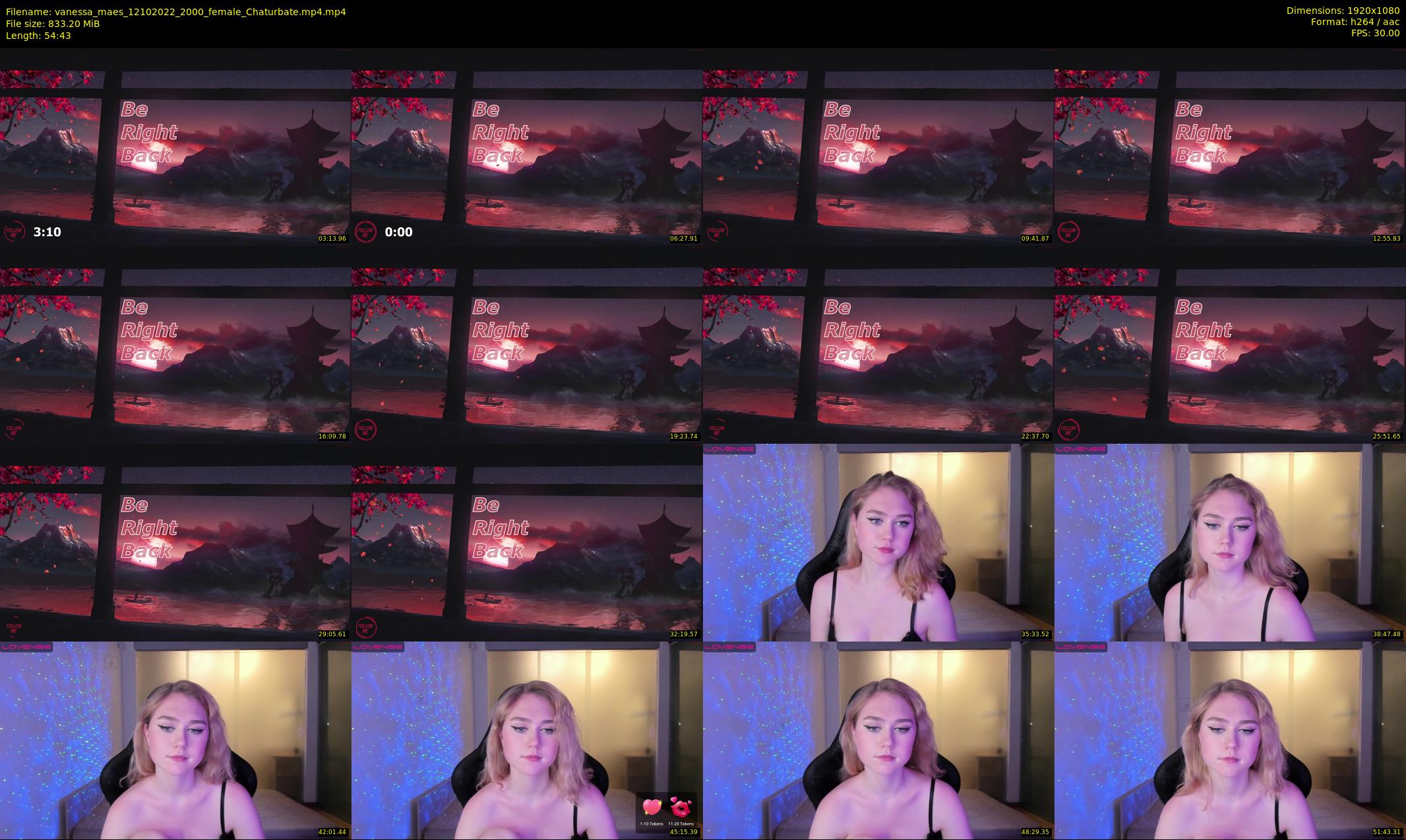 vanessa_maes — 55 minute Chaturbate female cam show recording, 1080p, Oct 12, 2022
