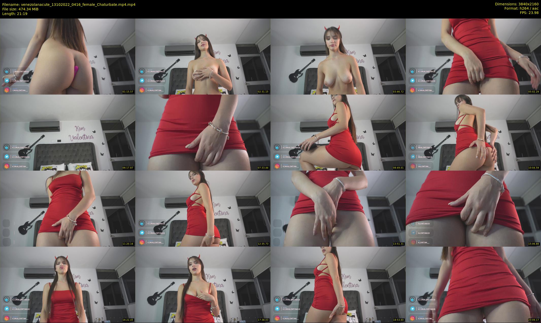 venezolanacute — 22 minute Chaturbate female cam show recording, 4K, Oct 13, 2022