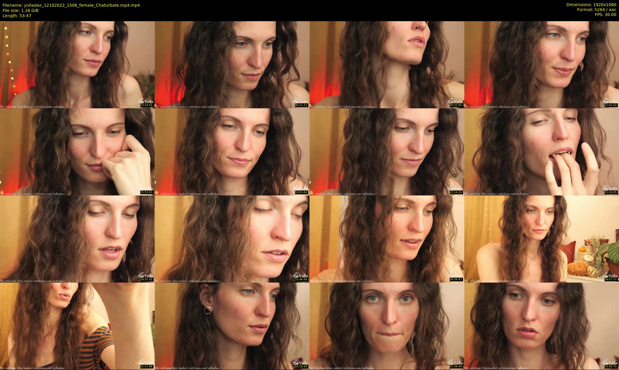 yulladao — 54 minute Chaturbate female cam show recording, 1080p, Oct 12, 2022