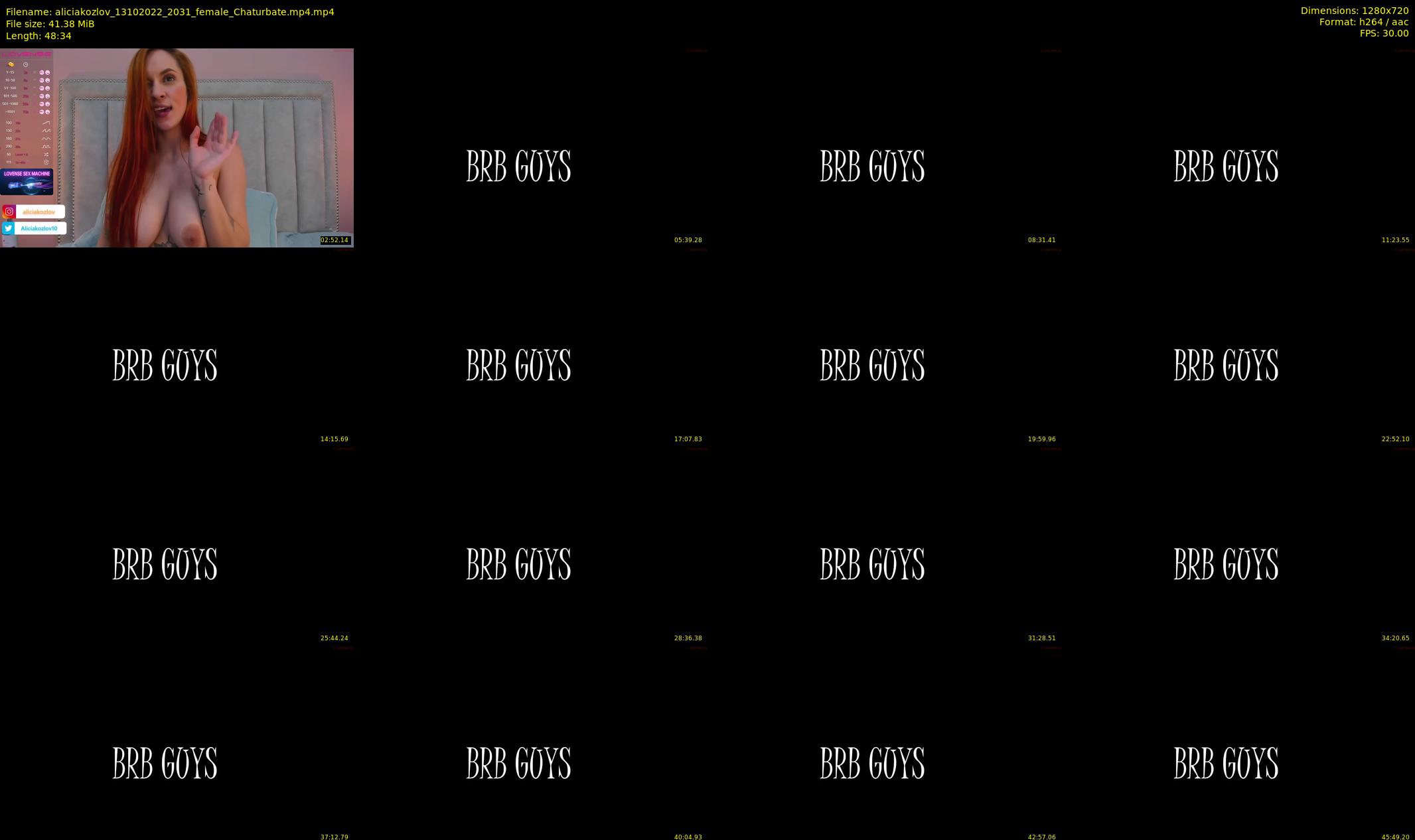 aliciakozlov — 49 minute Chaturbate female cam show recording, 720p, Oct 13, 2022