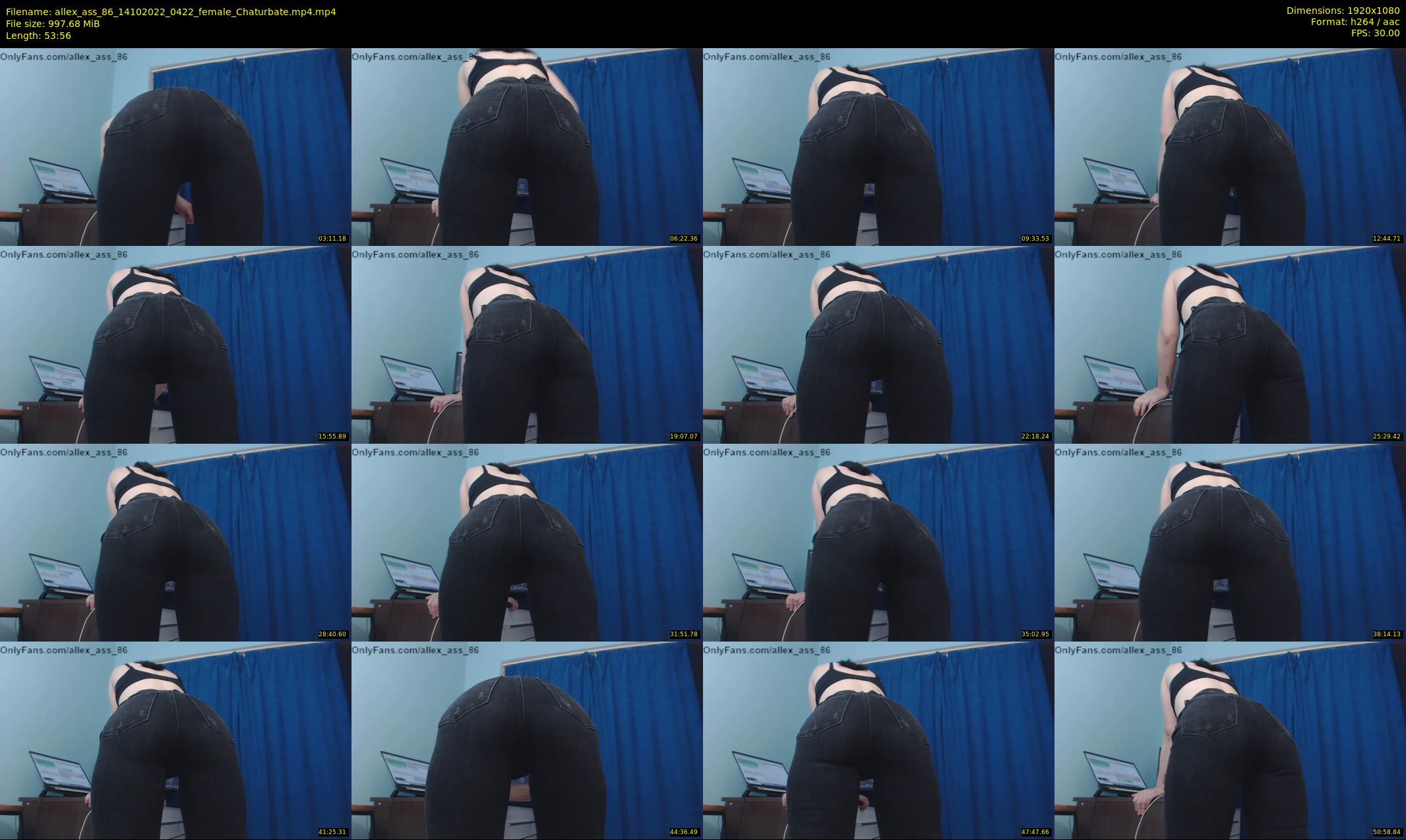 allex_ass_86 — 54 minute Chaturbate female cam show recording, 1080p, Oct 14, 2022