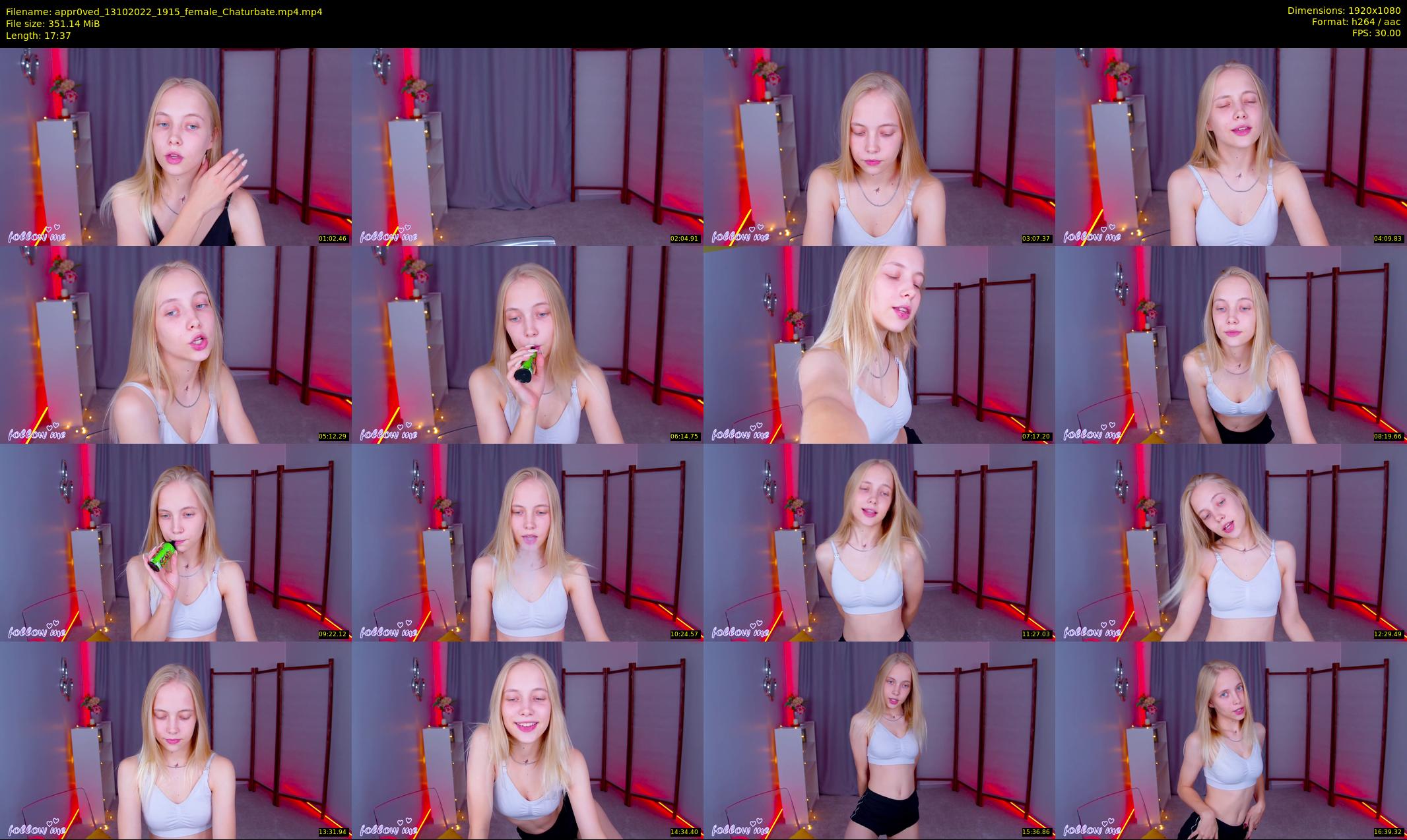 appr0ved — 18 minute Chaturbate female cam show recording, 1080p, Oct 13, 2022