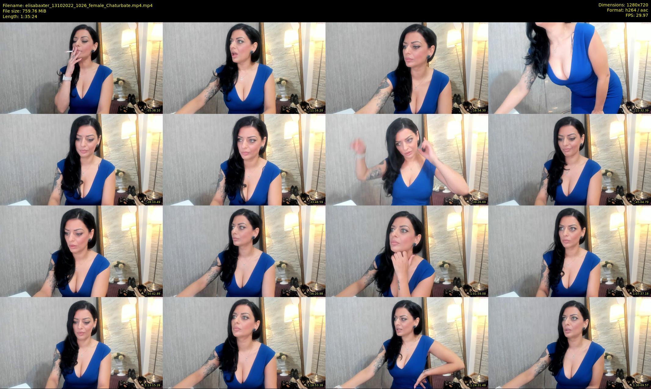 elisabaxter — 96 minute Chaturbate female cam show recording, 720p, Oct 13, 2022