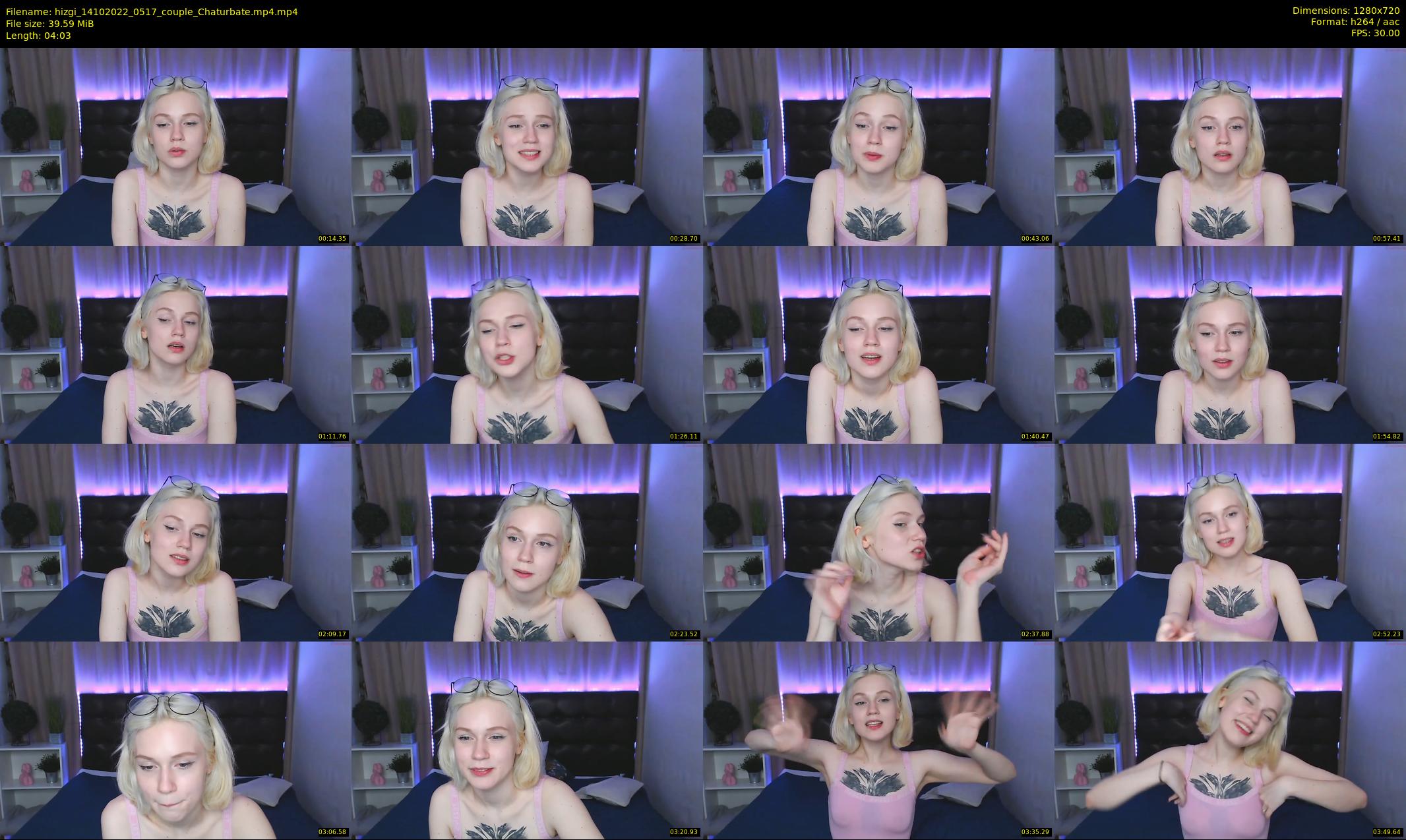 hizgi — 5 minute Chaturbate couple cam show recording, 720p, Oct 14, 2022