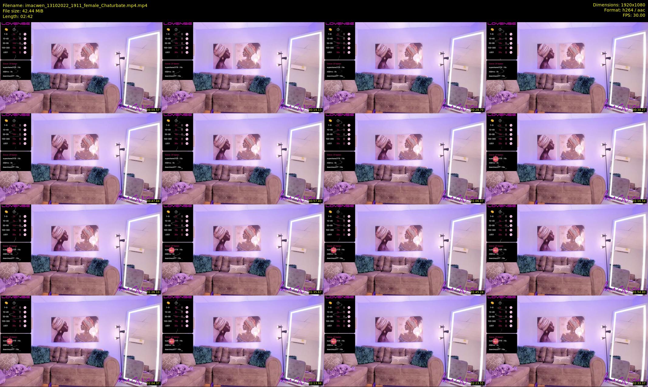 imacwen — 3 minute Chaturbate female cam show recording, 1080p, Oct 13, 2022