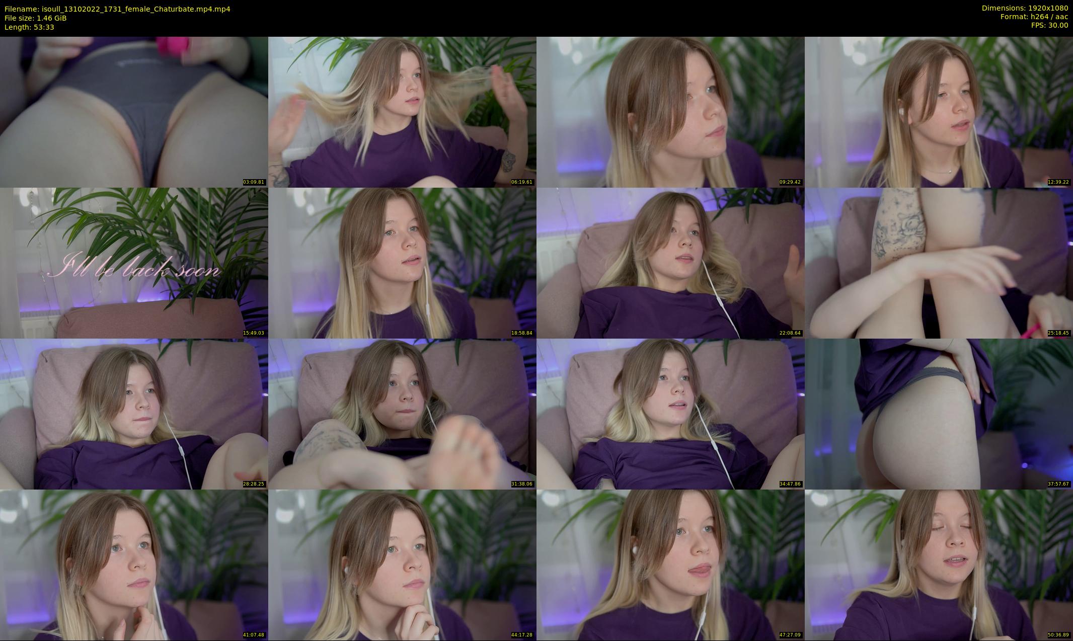 isoull — 54 minute Chaturbate female cam show recording, 1080p, Oct 13, 2022