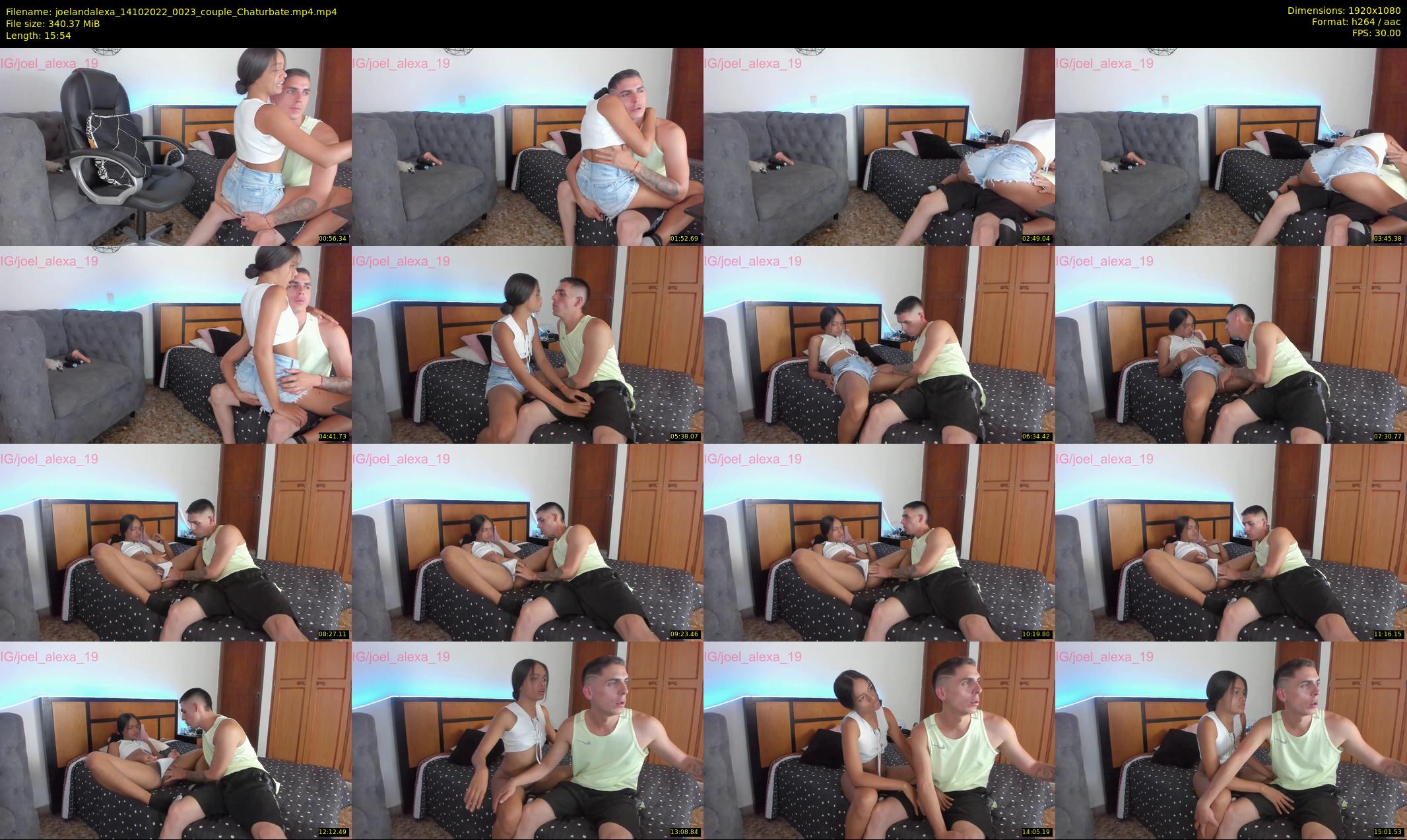 joelandalexa — 16 minute Chaturbate couple cam show recording, 1080p, Oct 14, 2022