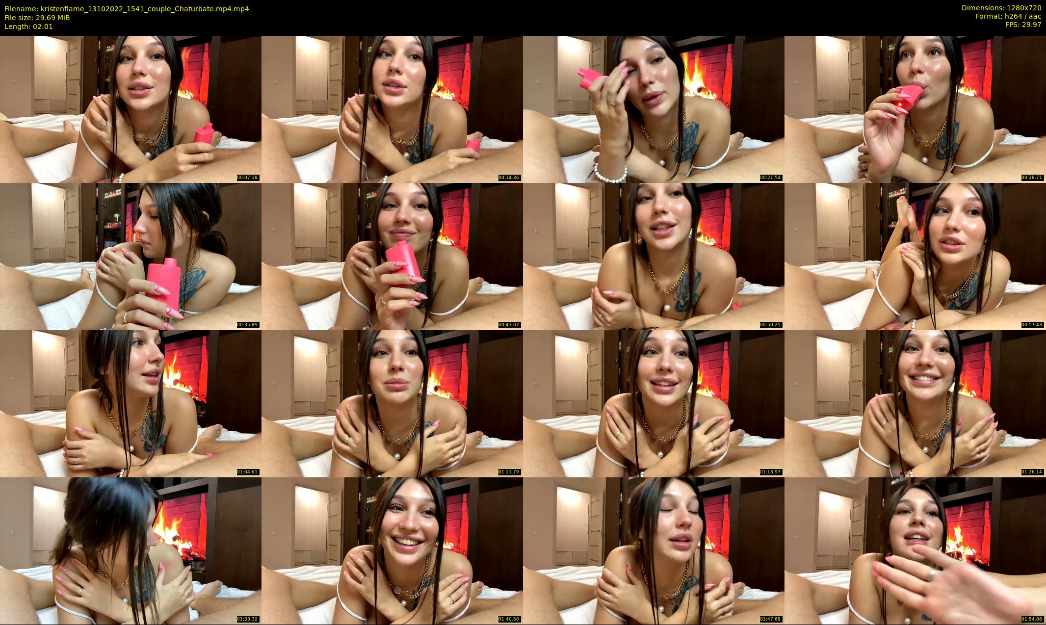 kristenflame — 3 minute Chaturbate couple cam show recording, 720p, Oct 13, 2022