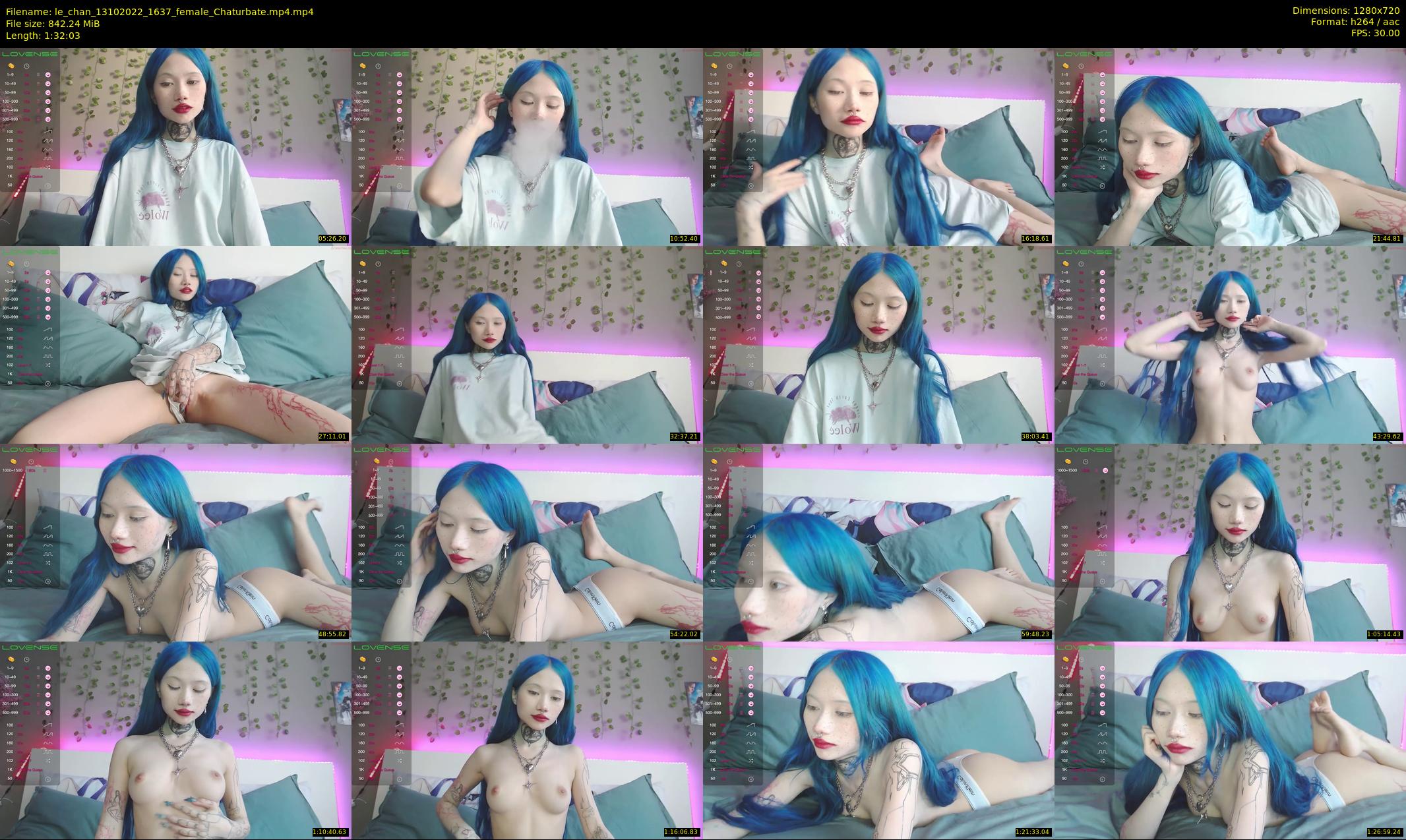 le_chan — 93 minute Chaturbate female cam show recording, 720p, Oct 13, 2022