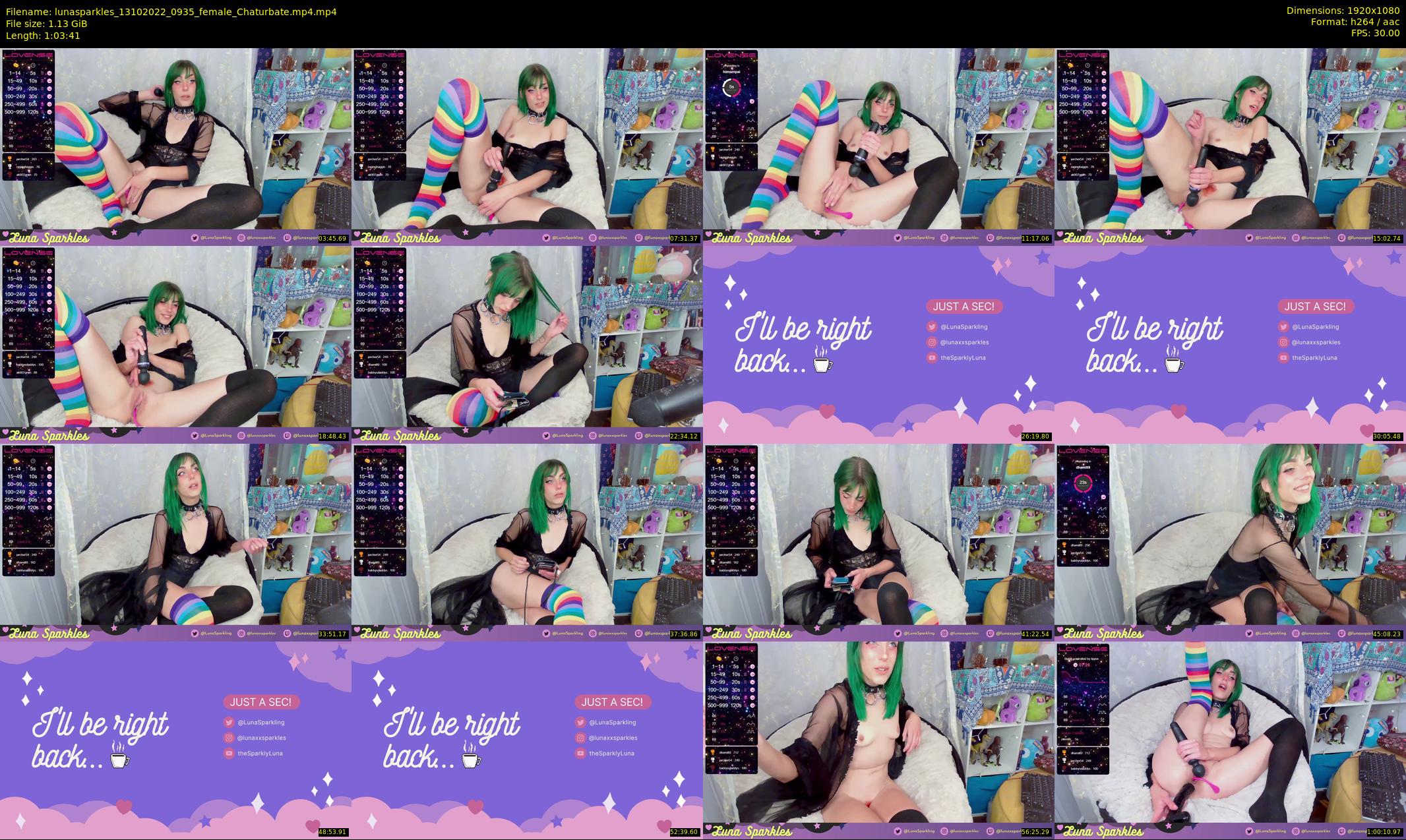 lunasparkles — 64 minute Chaturbate female cam show recording, 1080p, Oct 13, 2022