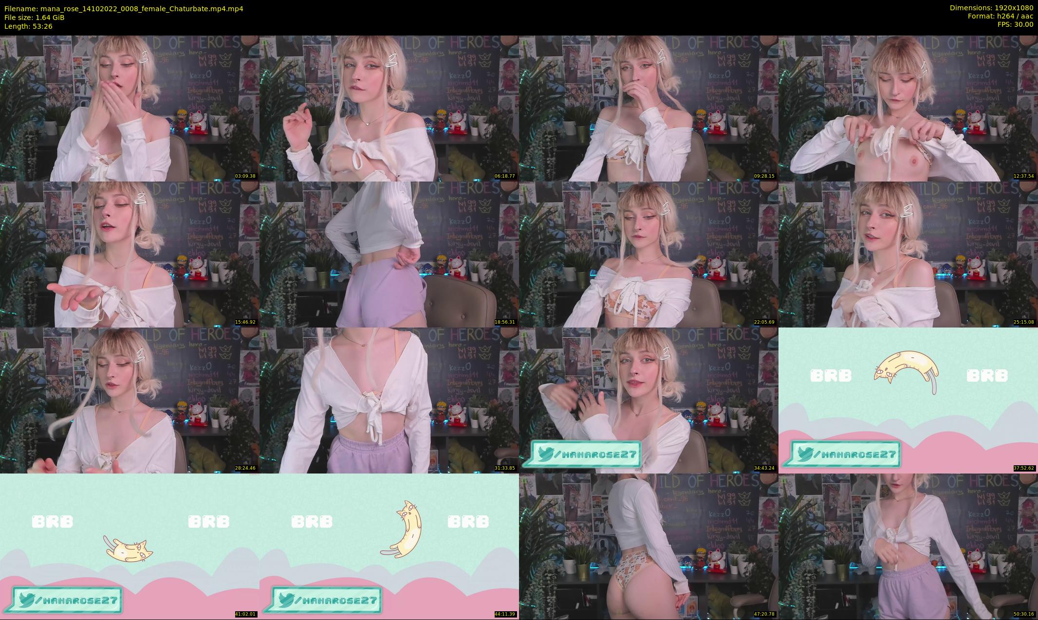 mana_rose — 54 minute Chaturbate female cam show recording, 1080p, Oct 14, 2022