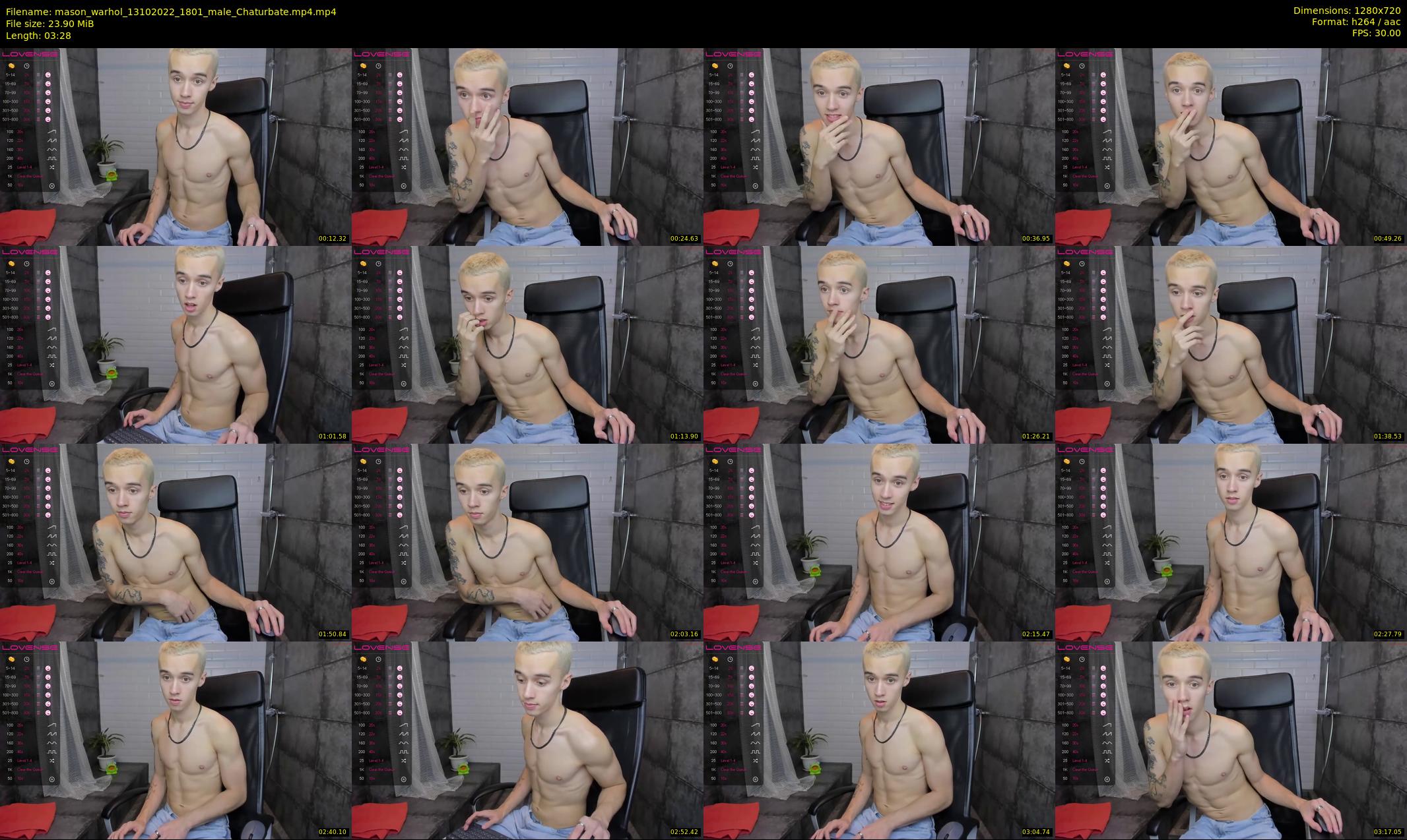 mason_warhol — 4 minute Chaturbate male cam show recording, 720p, Oct 13, 2022
