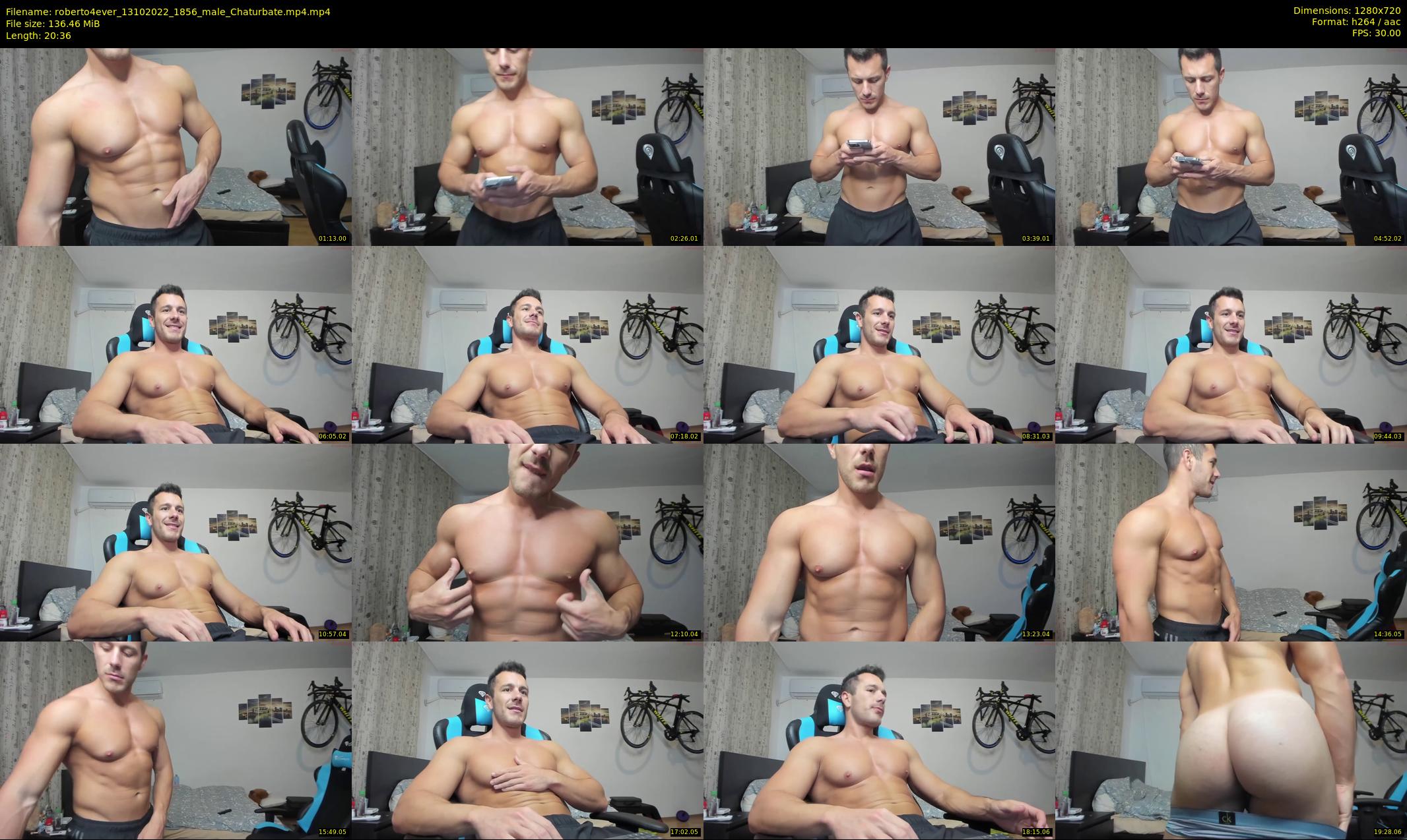 roberto4ever — 21 minute Chaturbate male cam show recording, 720p, Oct 13, 2022