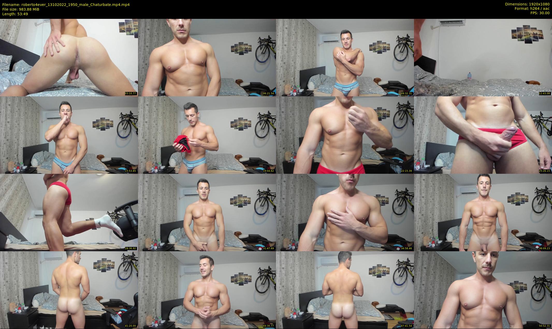 roberto4ever — 54 minute Chaturbate male cam show recording, 1080p, Oct 13, 2022