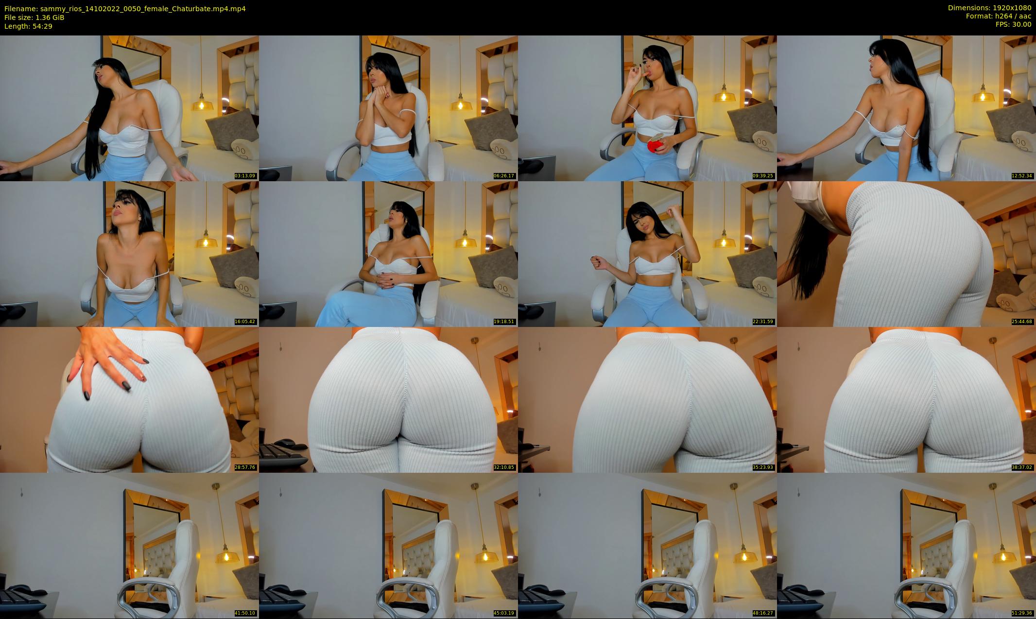 sammy_rios — 55 minute Chaturbate female cam show recording, 1080p, Oct 14, 2022