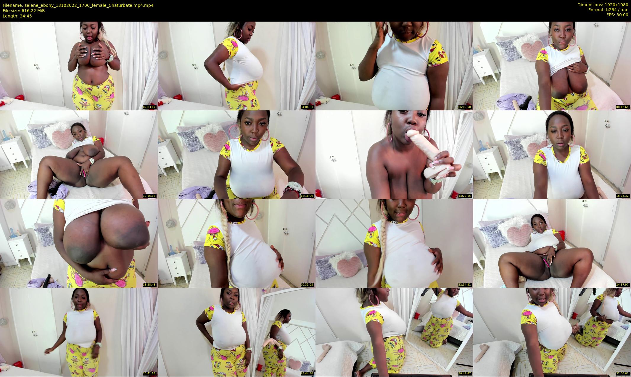 selene_ebony — 35 minute Chaturbate female cam show recording, 1080p, Oct 13, 2022