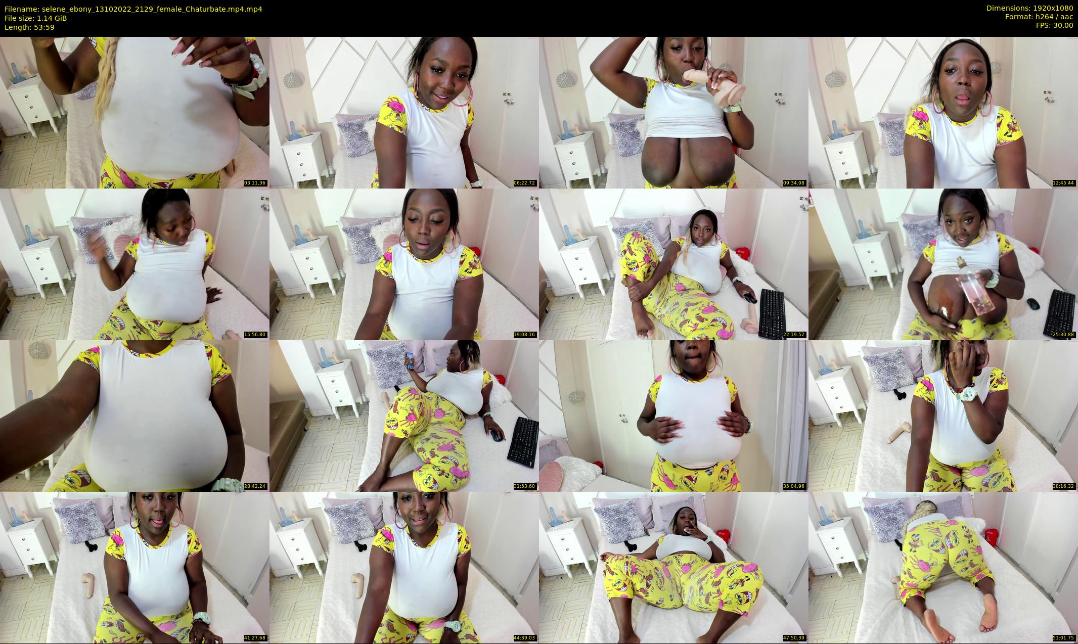 selene_ebony — 54 minute Chaturbate female cam show recording, 1080p, Oct 13, 2022