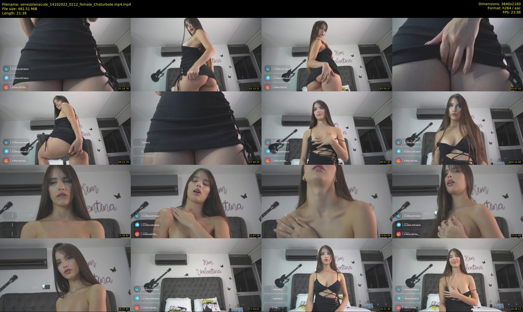 venezolanacute — 22 minute Chaturbate female cam show recording, 4K, Oct 14, 2022