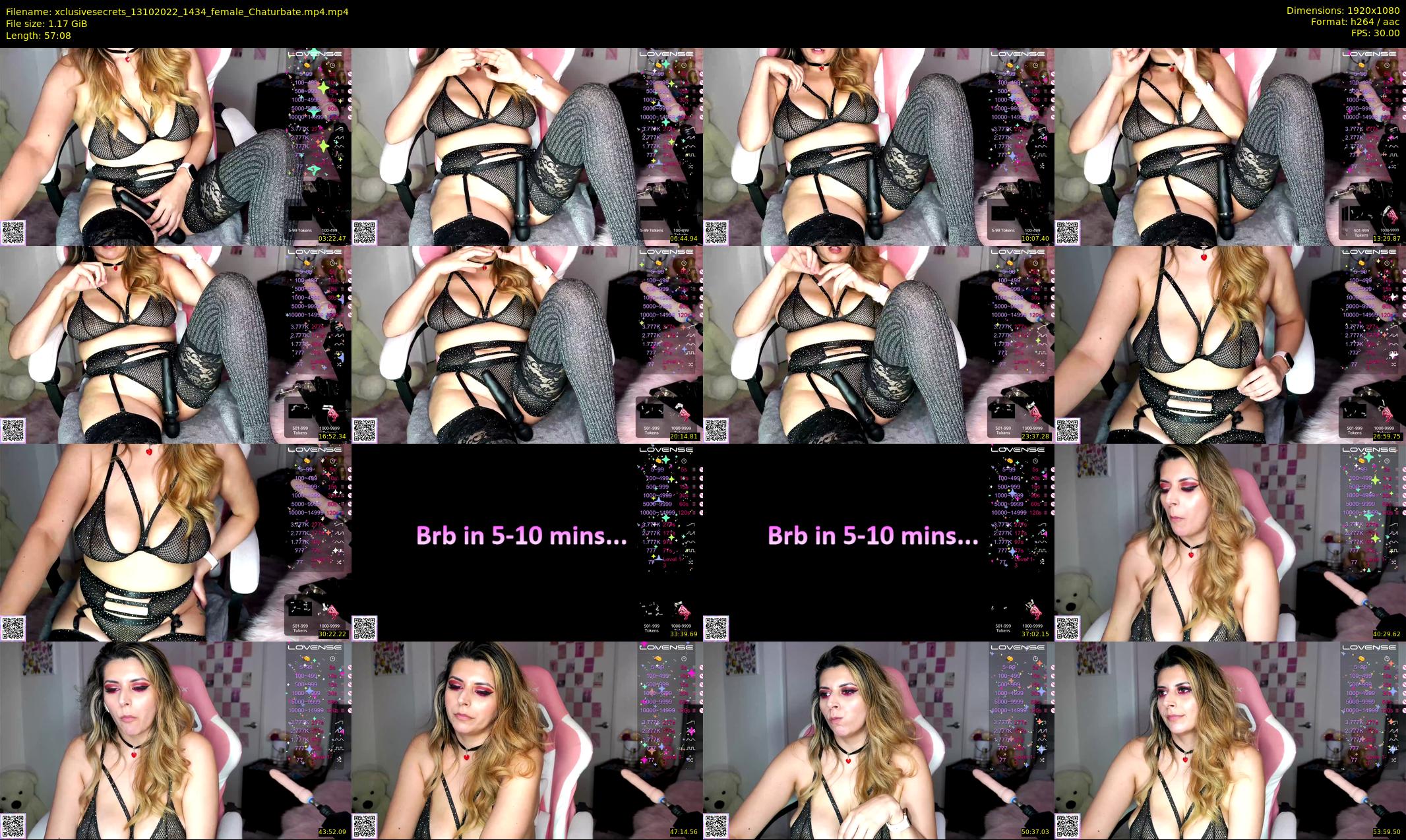 xclusivesecrets — 58 minute Chaturbate female cam show recording, 1080p, Oct 13, 2022