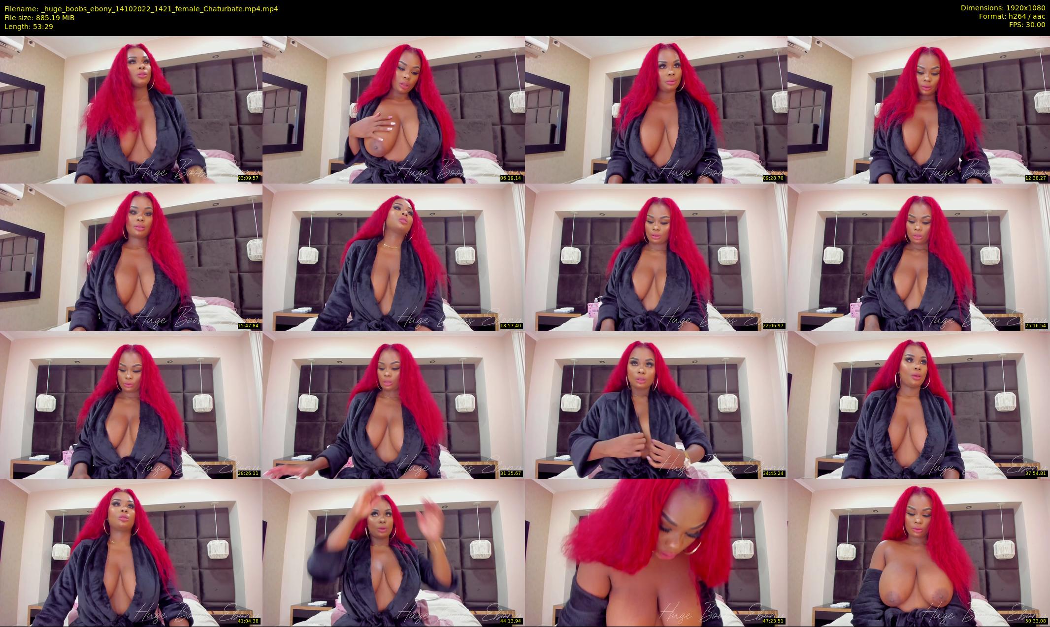 _huge_boobs_ebony — 54 minute Chaturbate female cam show recording, 1080p, Oct 14, 2022