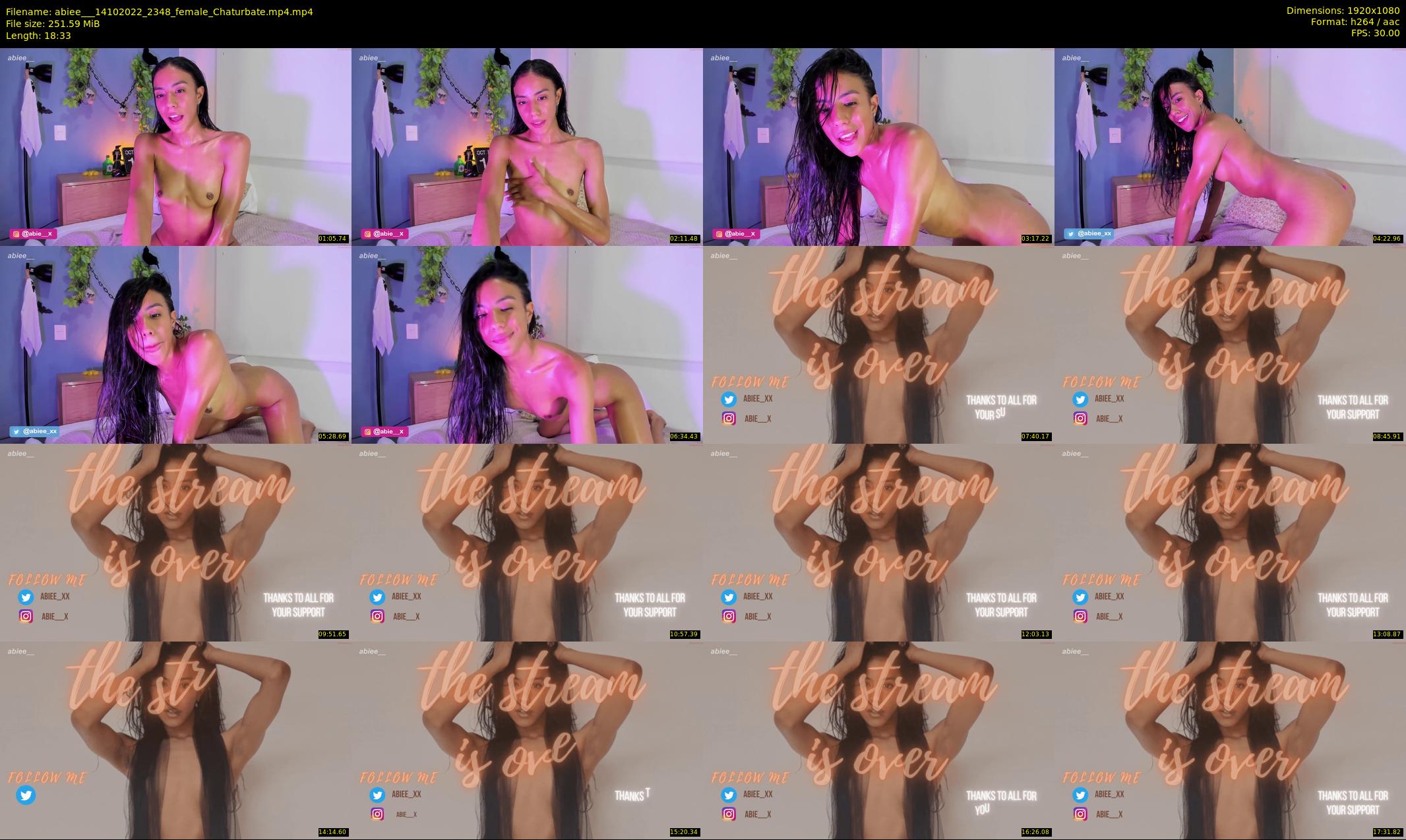 abiee__ — 19 minute Chaturbate female cam show recording, 1080p, Oct 14, 2022