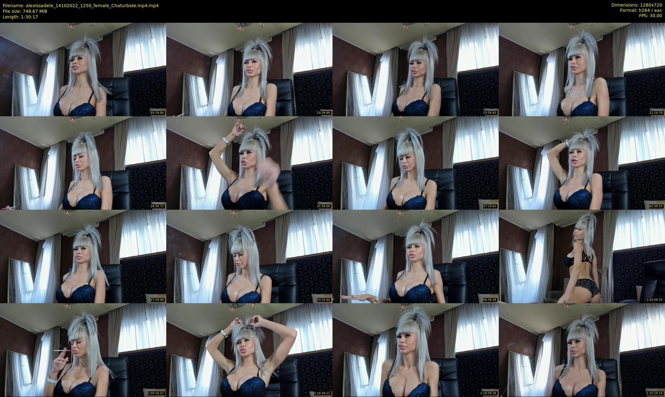 alexissadele — 91 minute Chaturbate female cam show recording, 720p, Oct 14, 2022