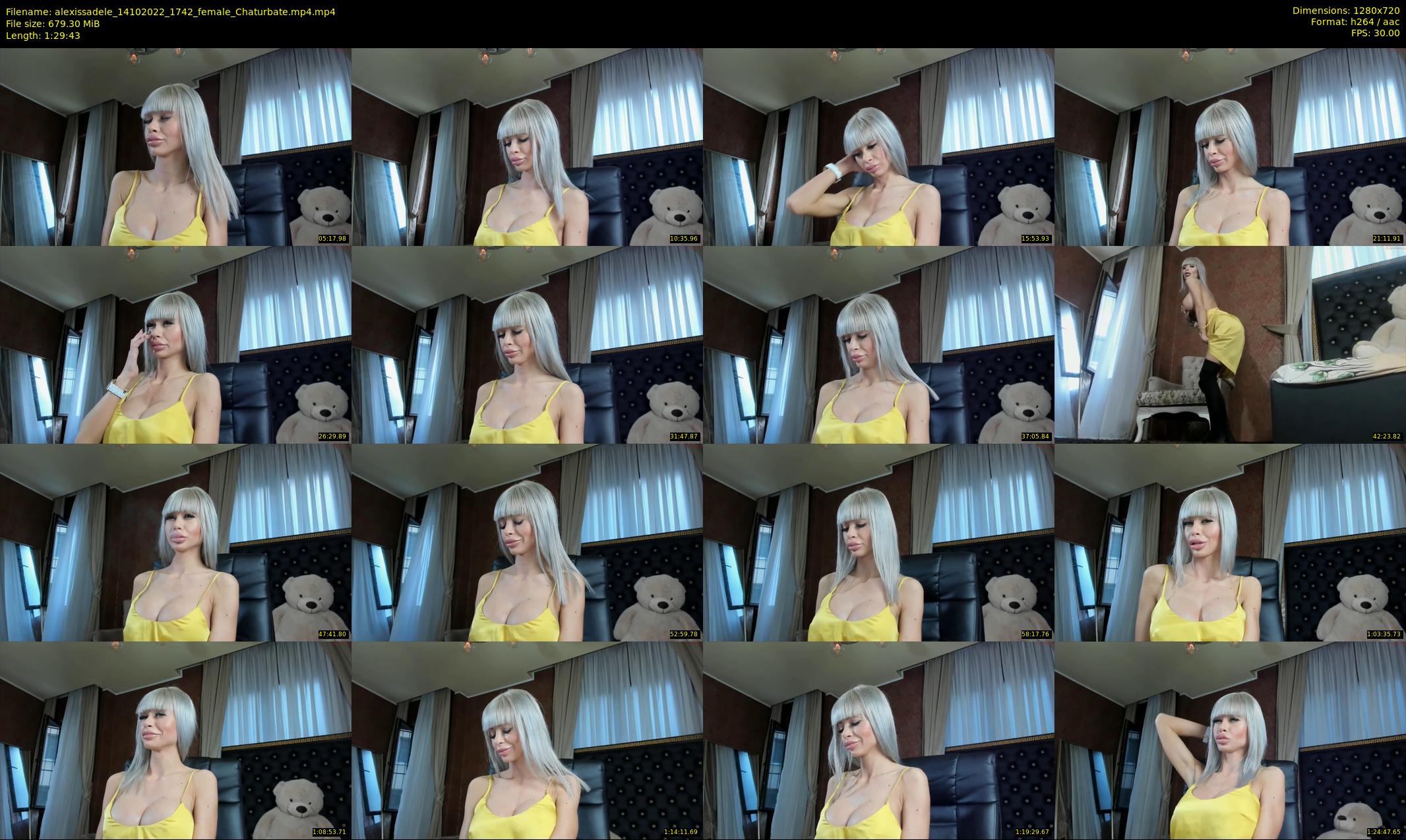 alexissadele — 90 minute Chaturbate female cam show recording, 720p, Oct 14, 2022