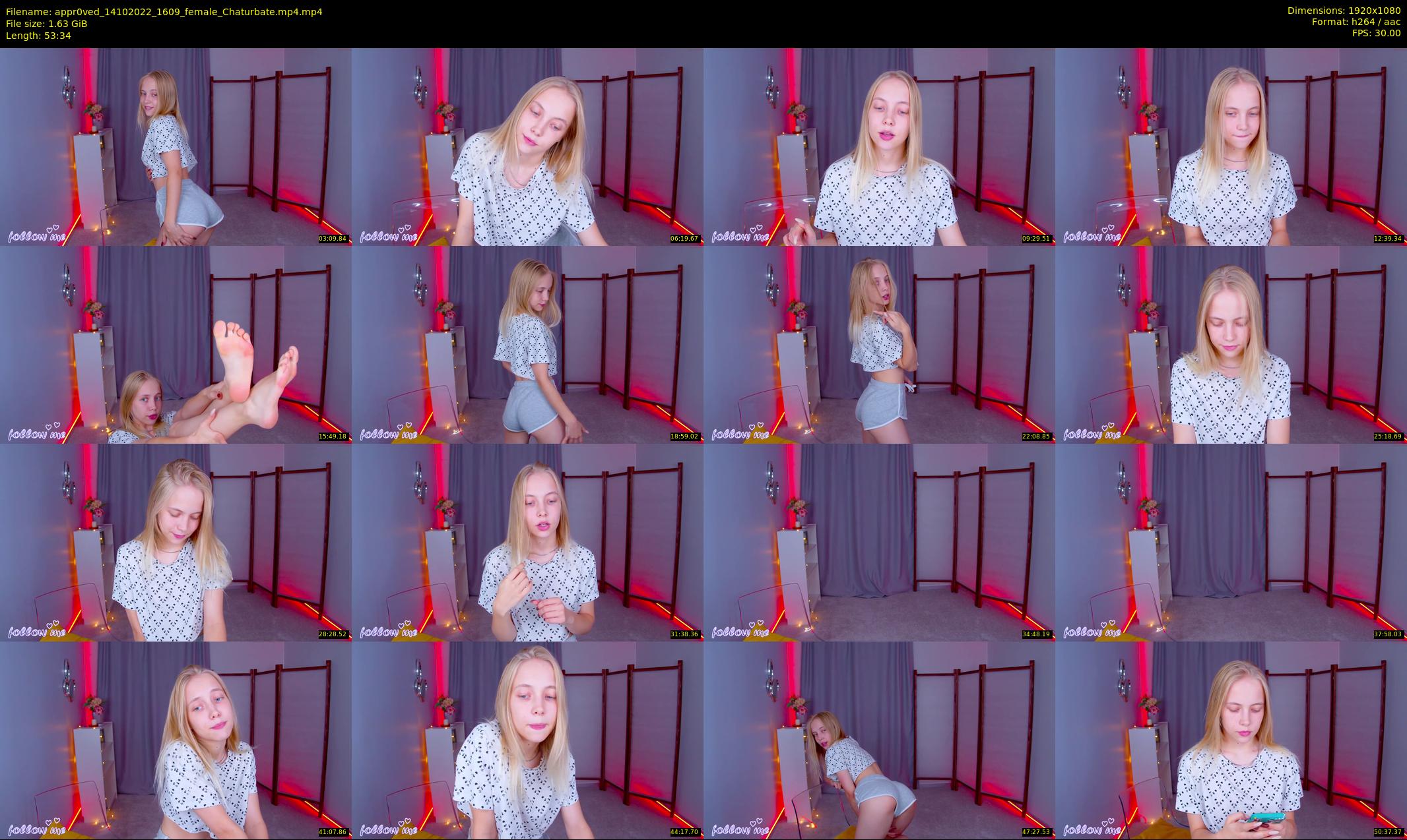 appr0ved — 54 minute Chaturbate female cam show recording, 1080p, Oct 14, 2022