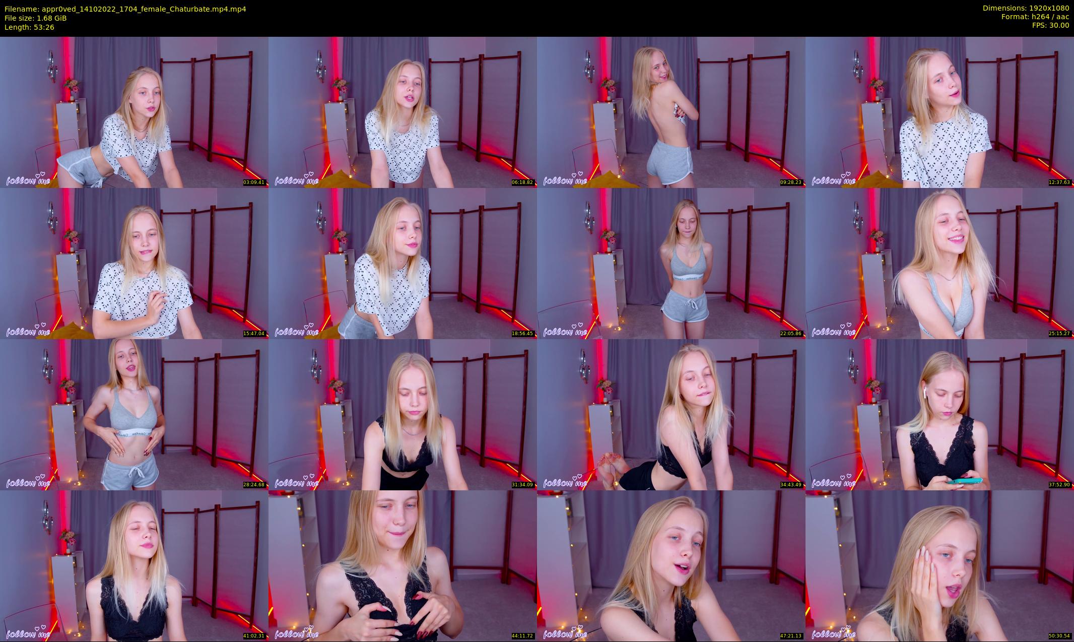 appr0ved — 54 minute Chaturbate female cam show recording, 1080p, Oct 14, 2022