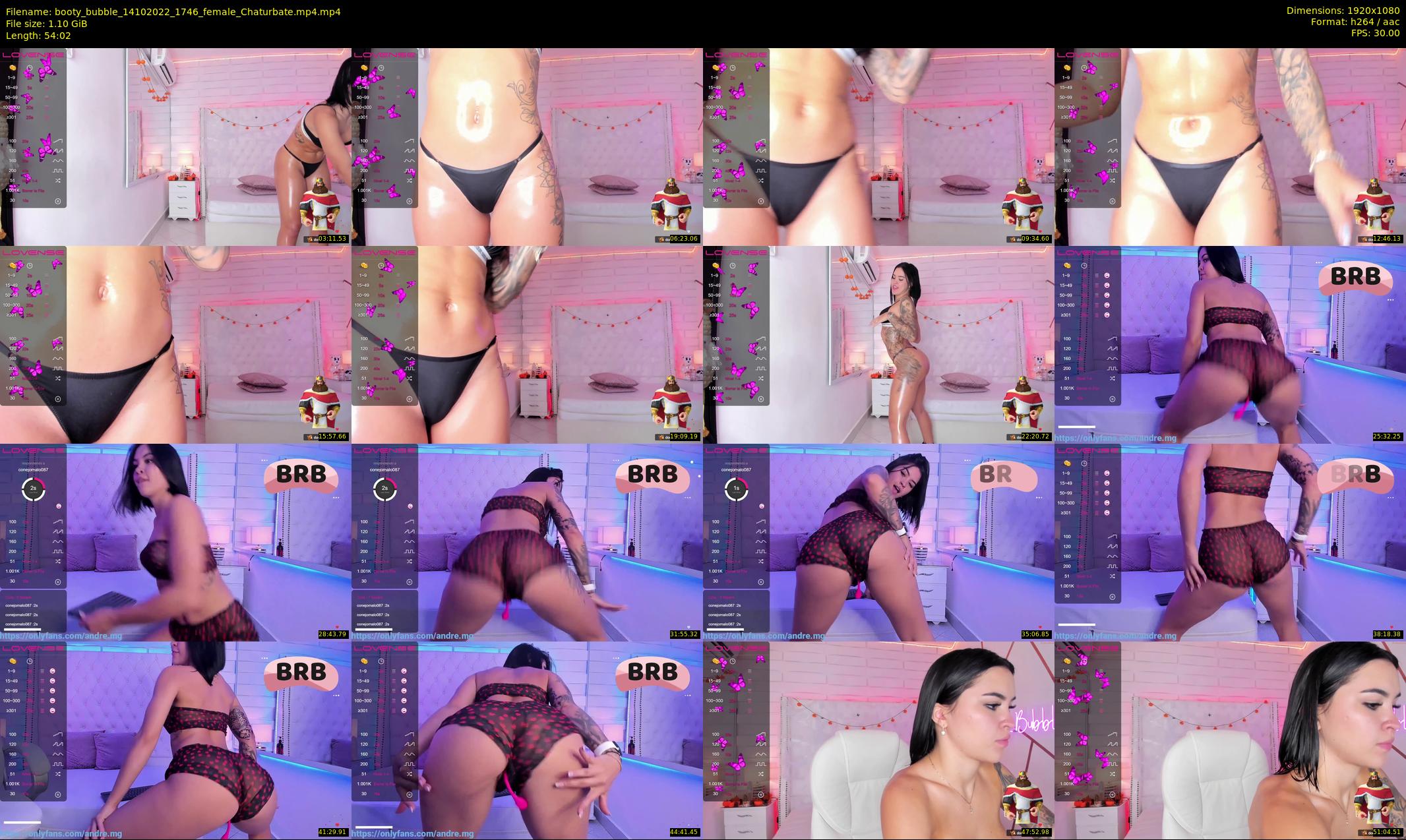 booty_bubble — 55 minute Chaturbate female cam show recording, 1080p, Oct 14, 2022