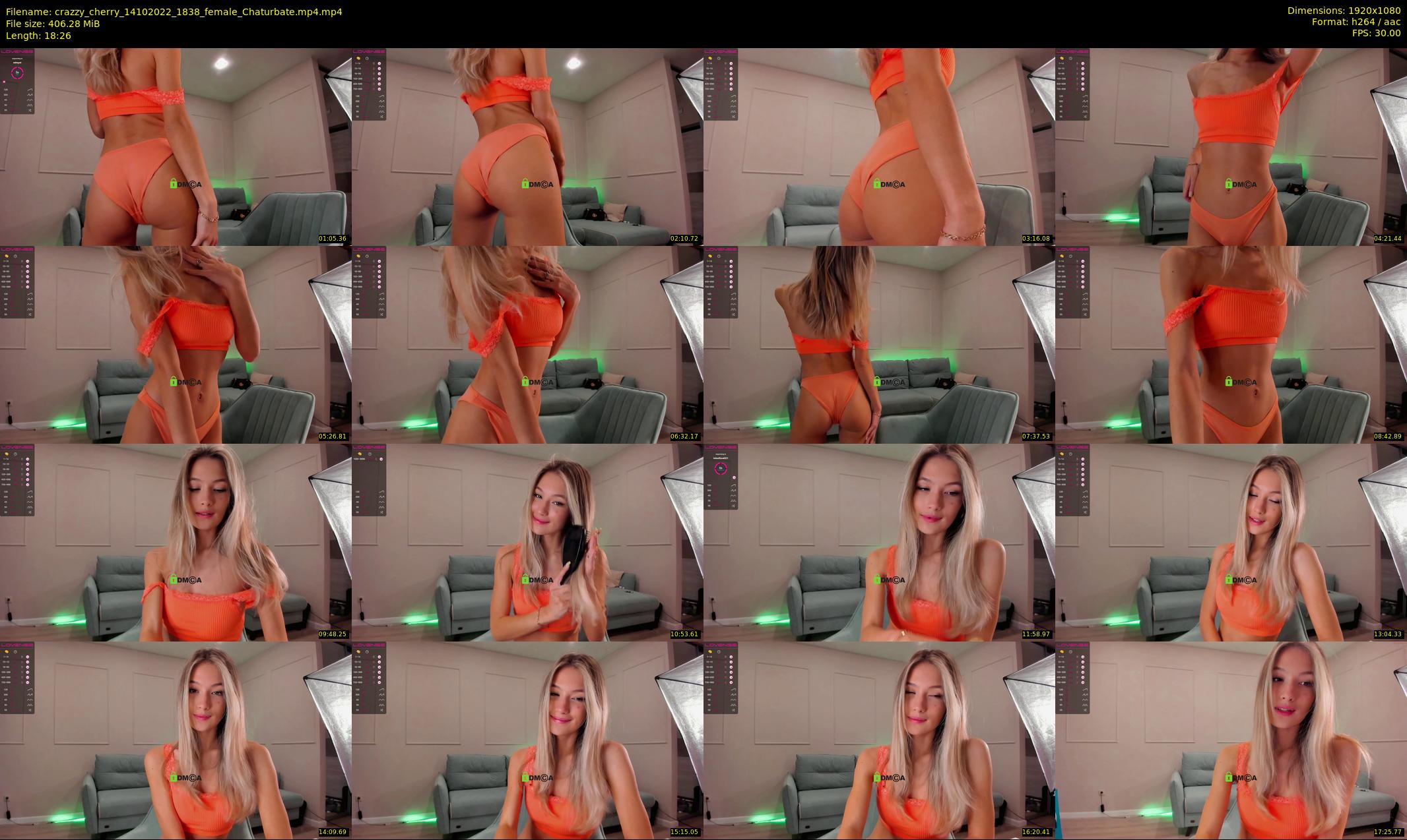 crazzy_cherry — 19 minute Chaturbate female cam show recording, 1080p, Oct 14, 2022