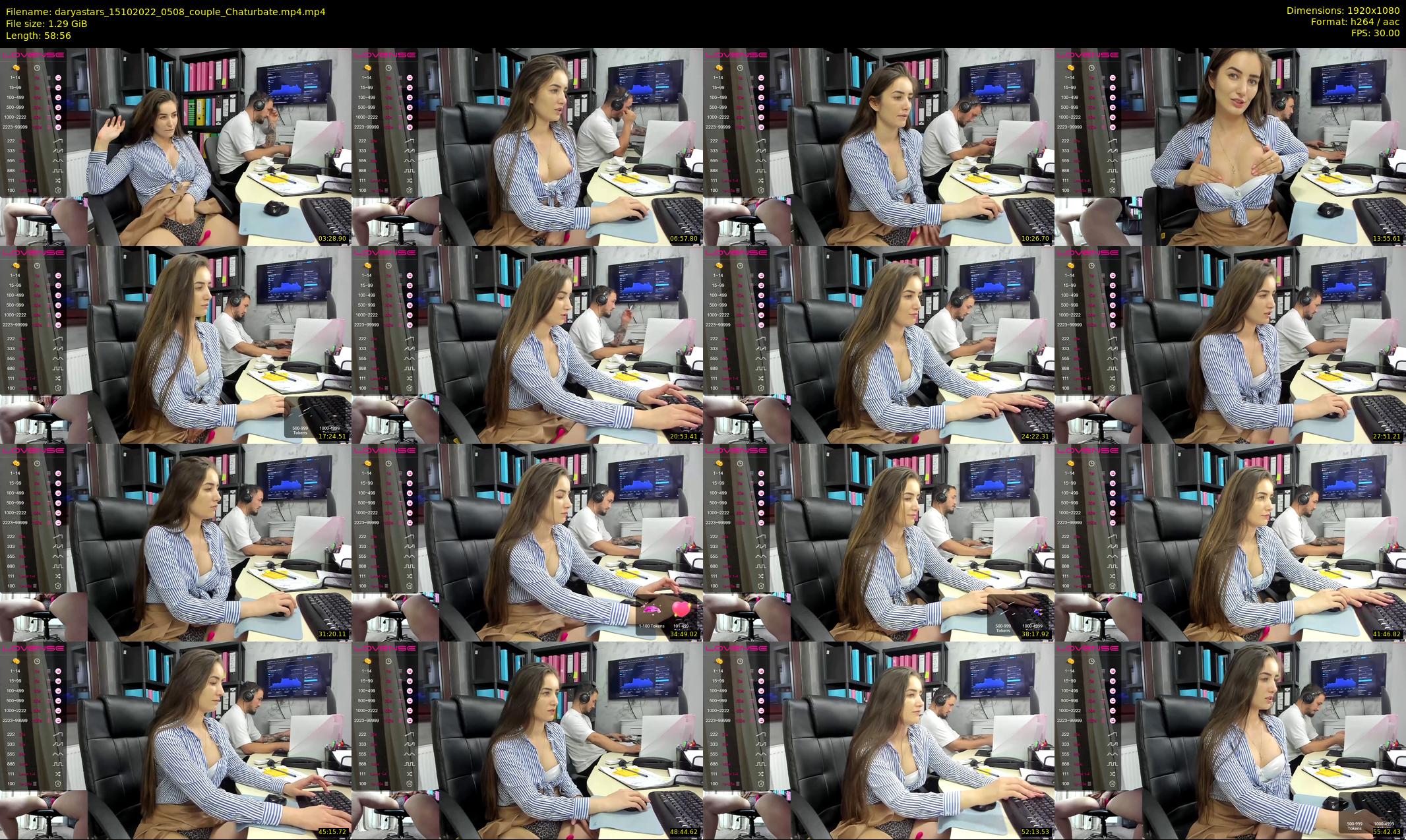 daryastars — 59 minute Chaturbate couple cam show recording, 1080p, Oct 15, 2022