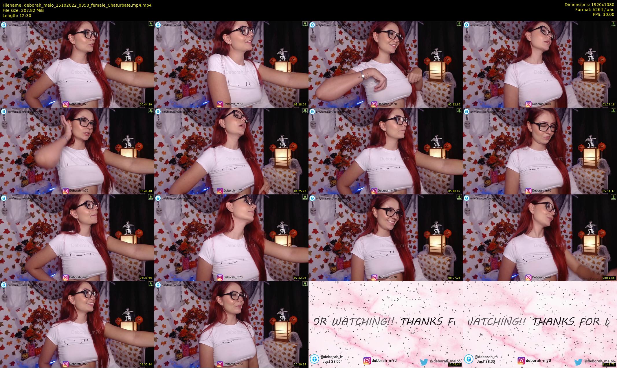 deborah_melo — 13 minute Chaturbate female cam show recording, 1080p, Oct 15, 2022