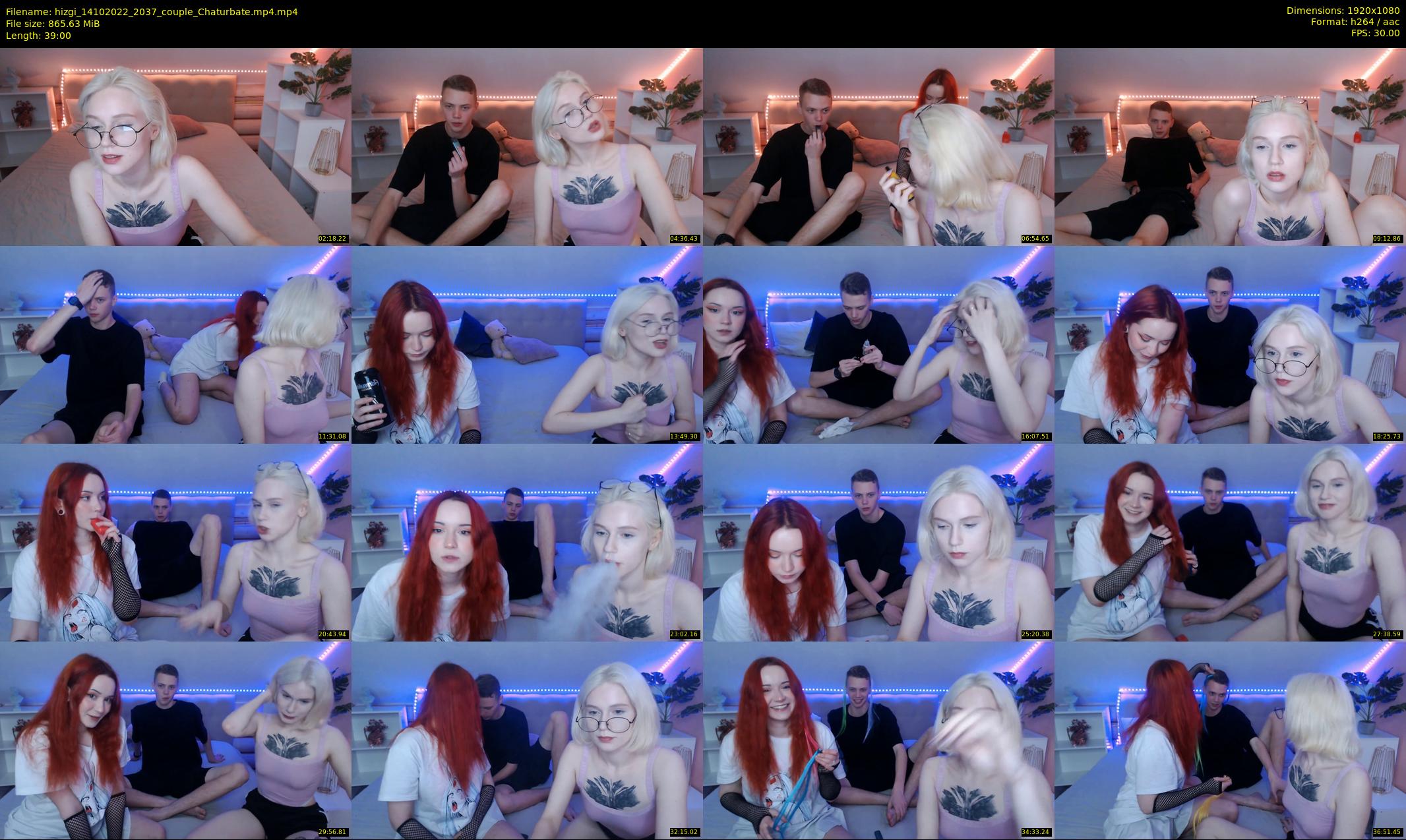 hizgi — 39 minute Chaturbate couple cam show recording, 1080p, Oct 14, 2022