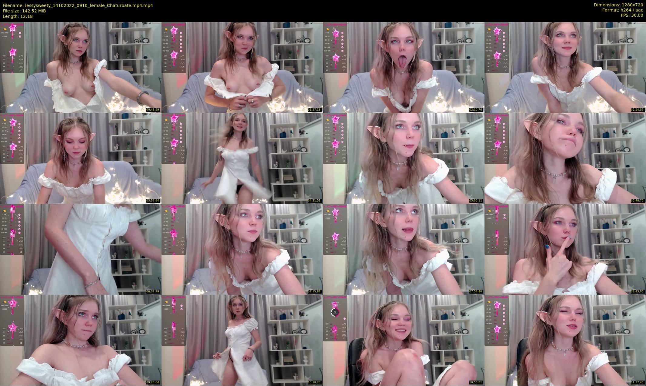 lessysweety — 13 minute Chaturbate female cam show recording, 720p, Oct 14, 2022