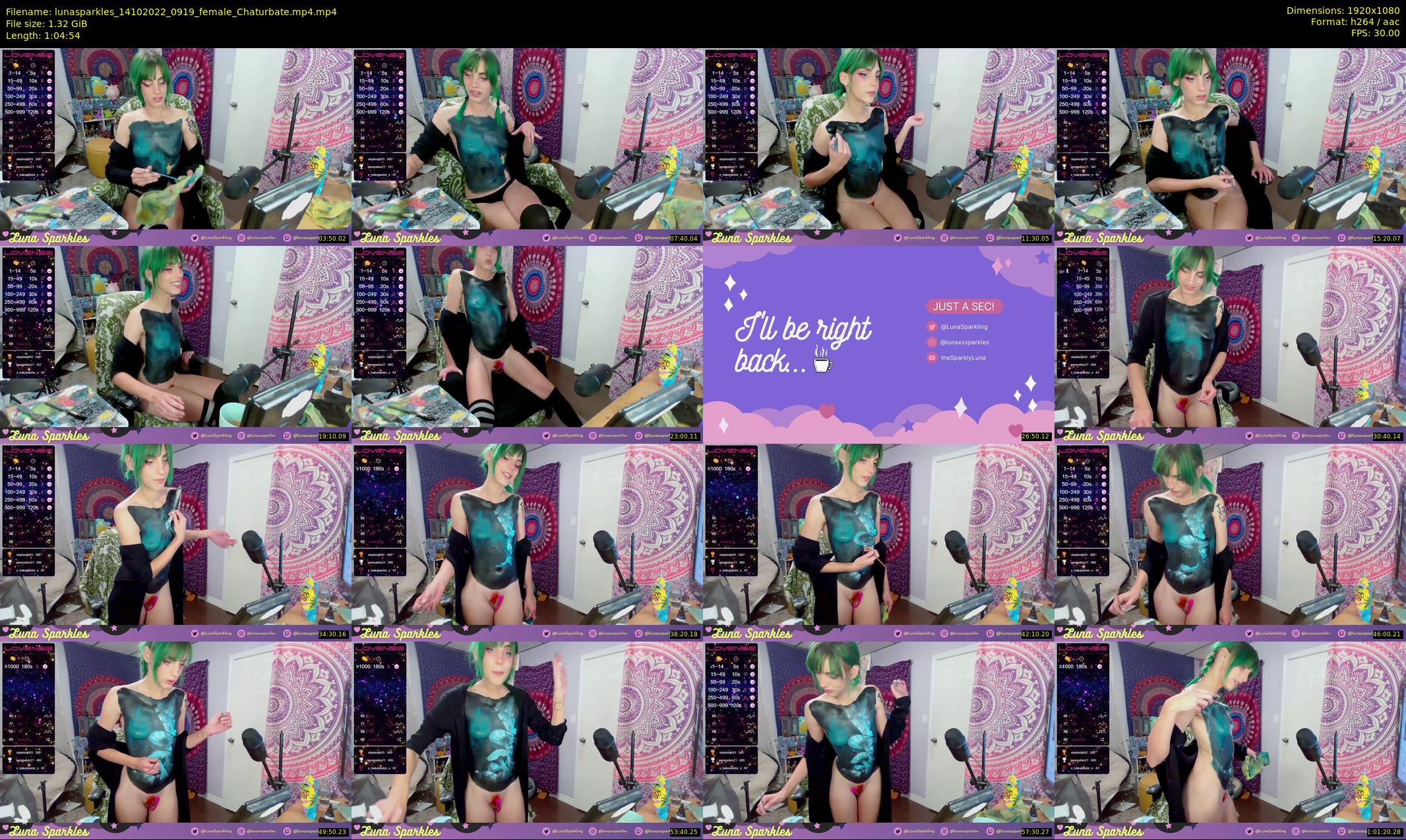 lunasparkles — 65 minute Chaturbate female cam show recording, 1080p, Oct 14, 2022