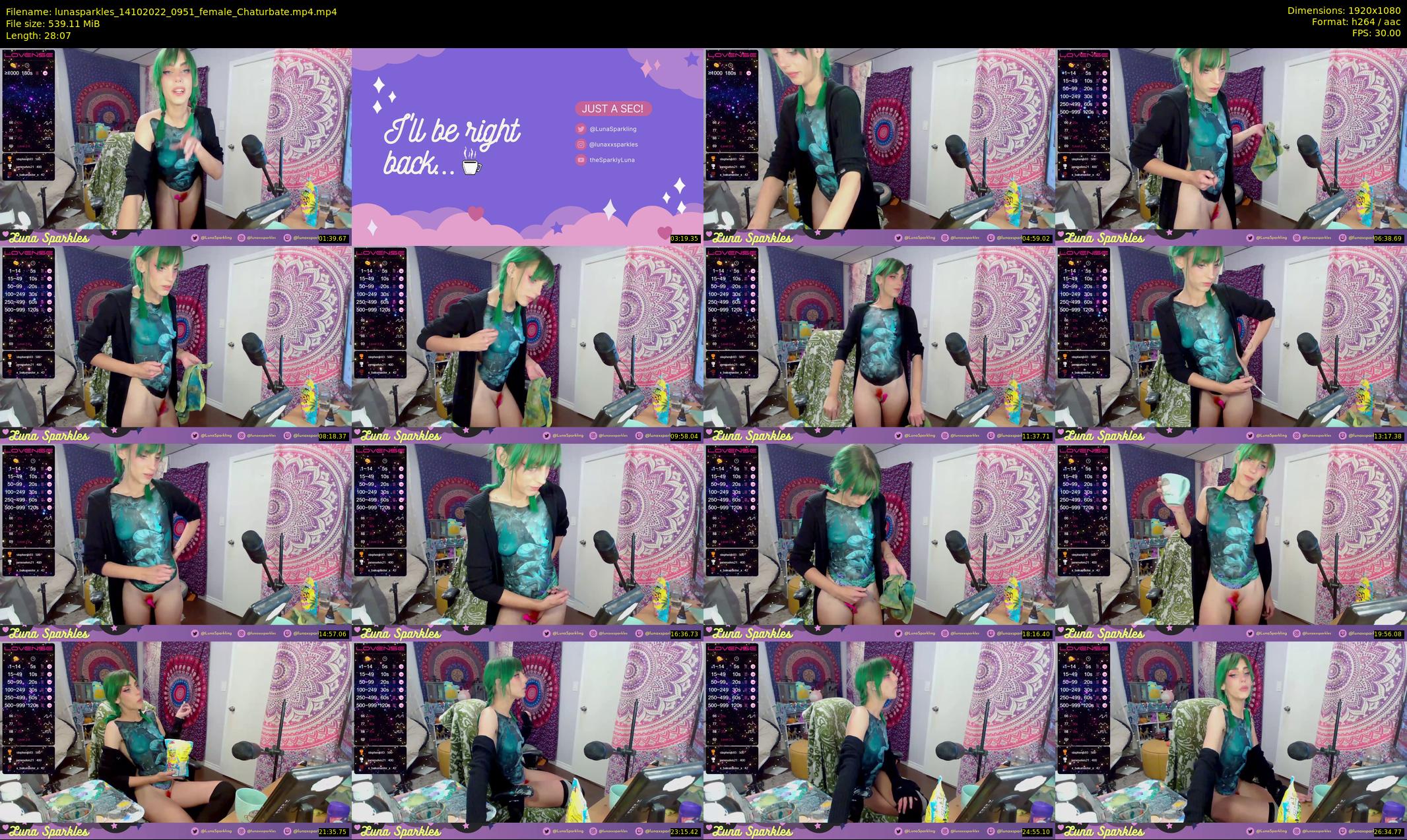 lunasparkles — 29 minute Chaturbate female cam show recording, 1080p, Oct 14, 2022