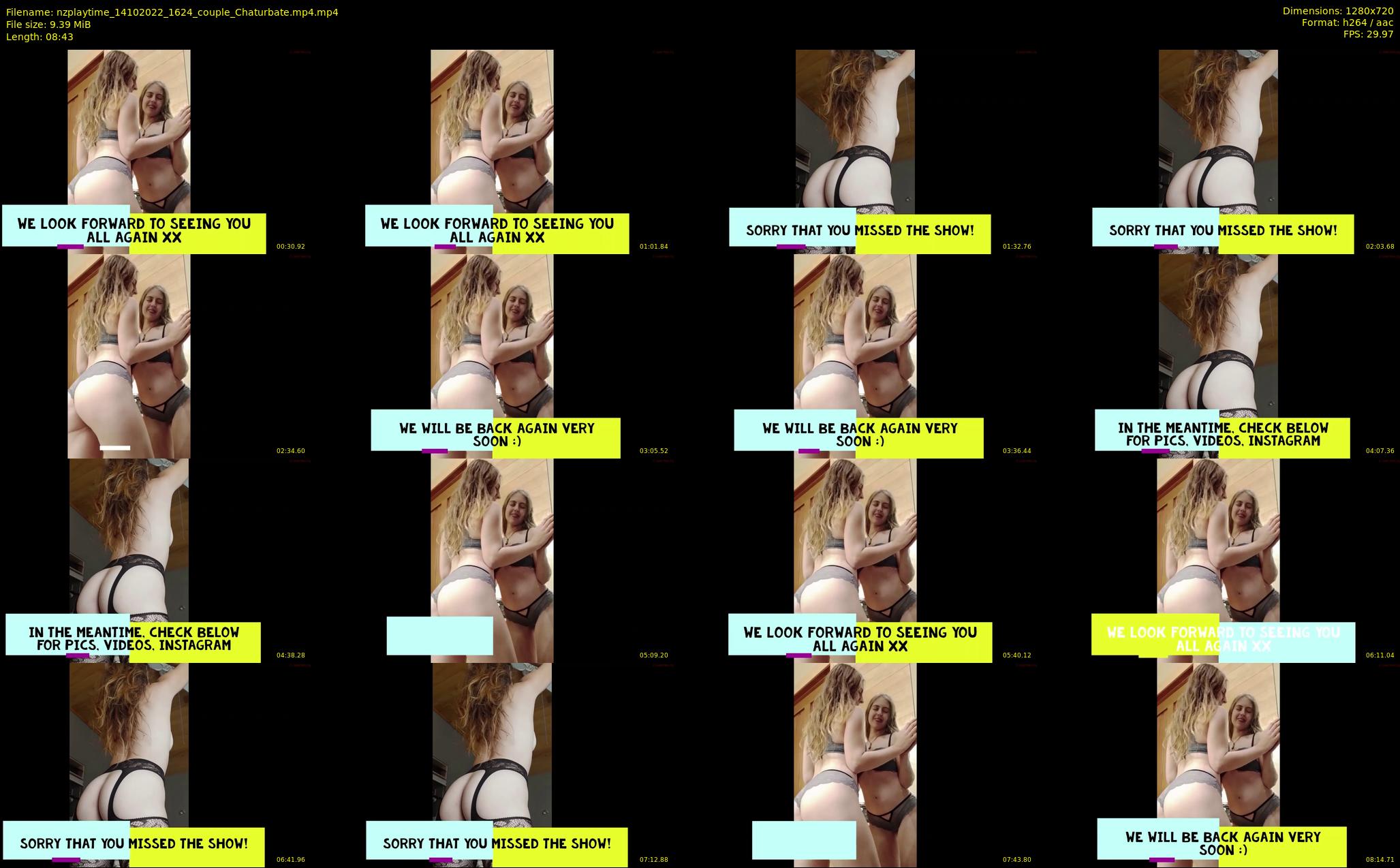 nzplaytime — 9 minute Chaturbate couple cam show recording, 720p, Oct 14, 2022