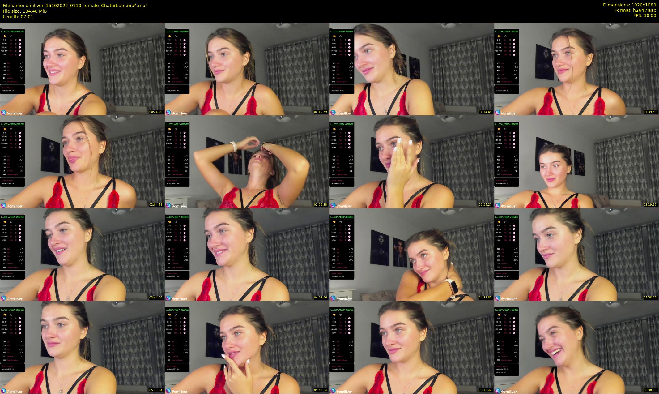 omiliver — 8 minute Chaturbate female cam show recording, 1080p, Oct 15, 2022