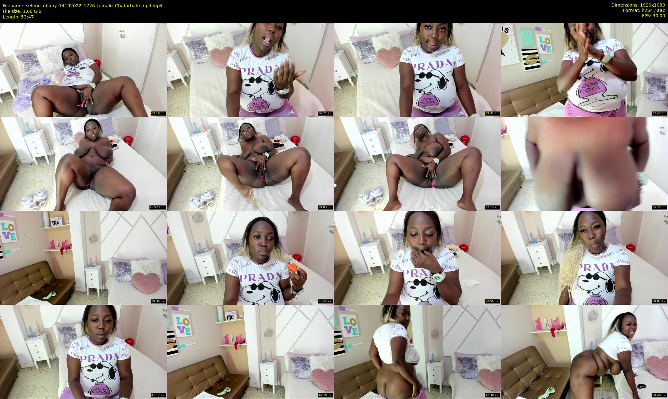 selene_ebony — 54 minute Chaturbate female cam show recording, 1080p, Oct 14, 2022
