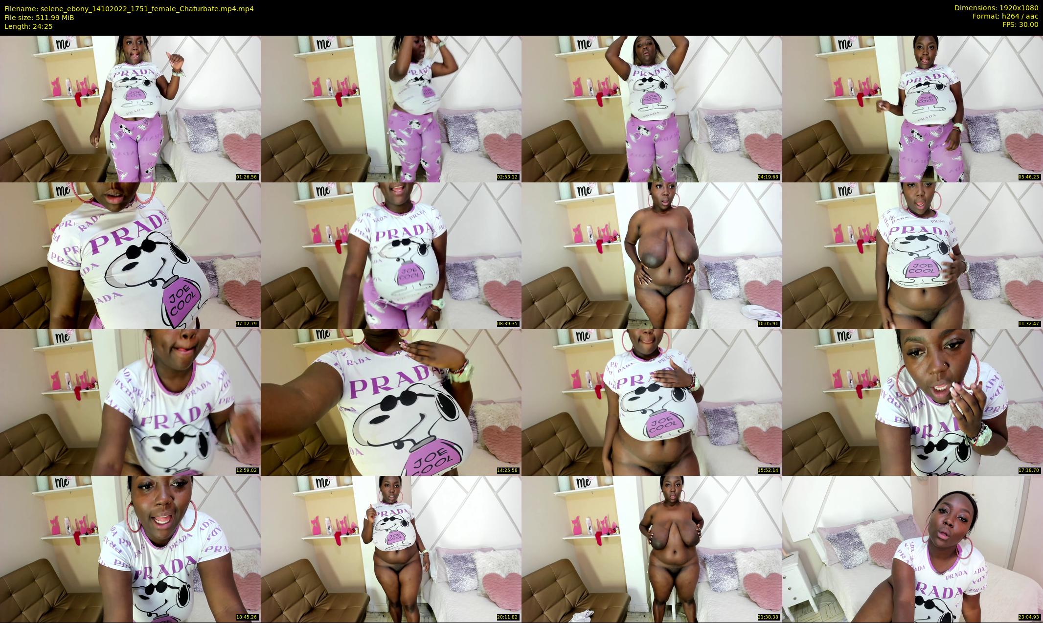 selene_ebony — 25 minute Chaturbate female cam show recording, 1080p, Oct 14, 2022
