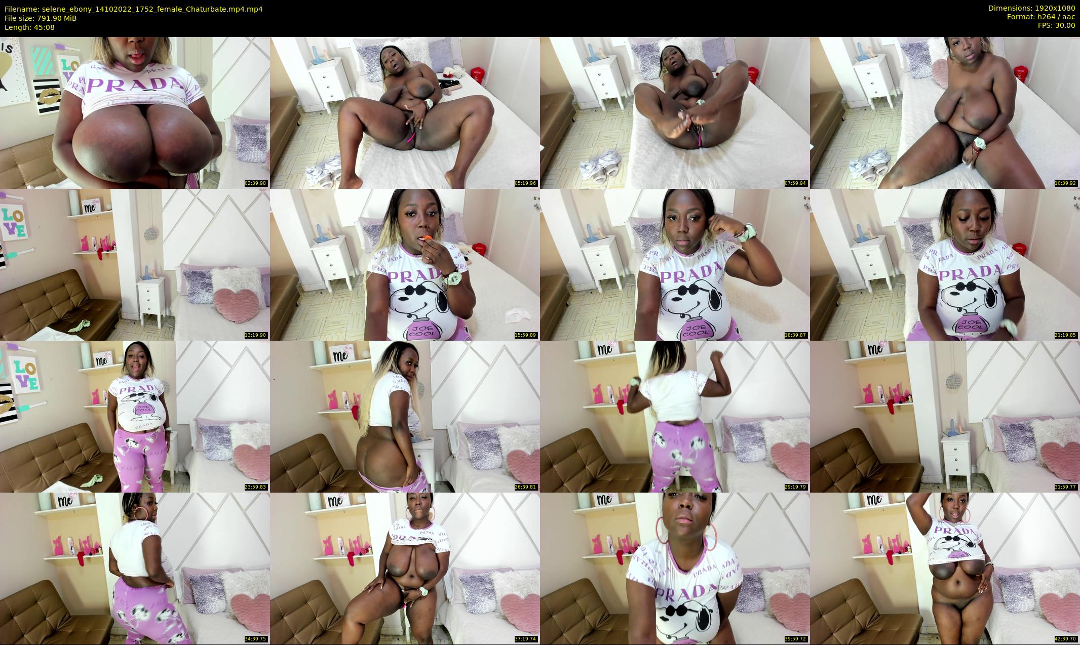 selene_ebony — 46 minute Chaturbate female cam show recording, 1080p, Oct 14, 2022