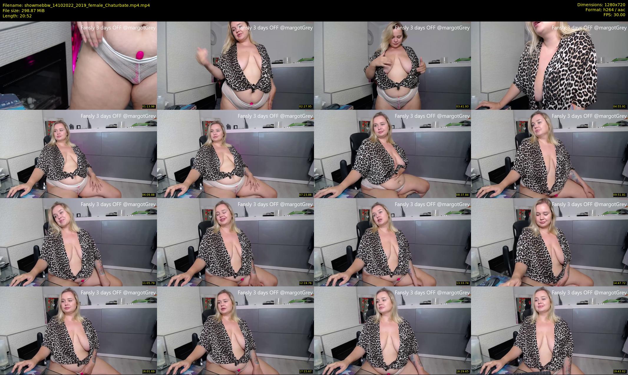 showmebbw — 21 minute Chaturbate female cam show recording, 720p, Oct 14, 2022