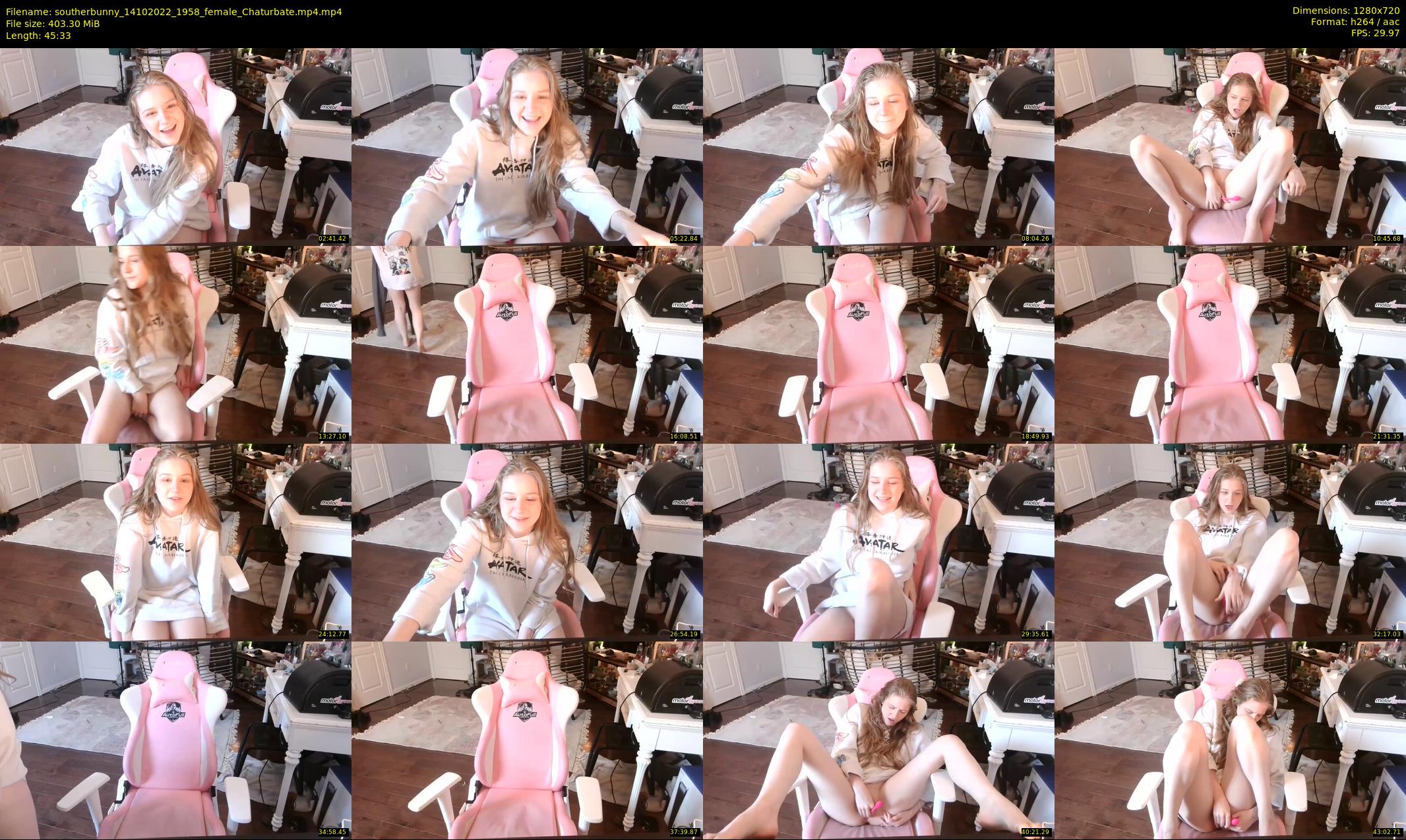 southerbunny — 46 minute Chaturbate female cam show recording, 720p, Oct 14, 2022