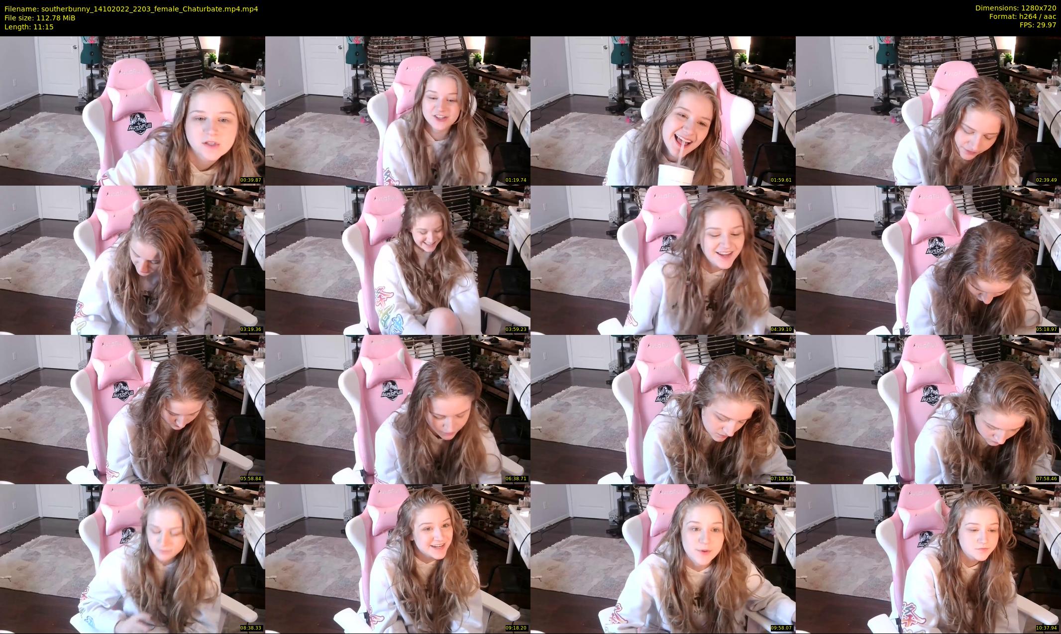 southerbunny — 12 minute Chaturbate female cam show recording, 720p, Oct 14, 2022